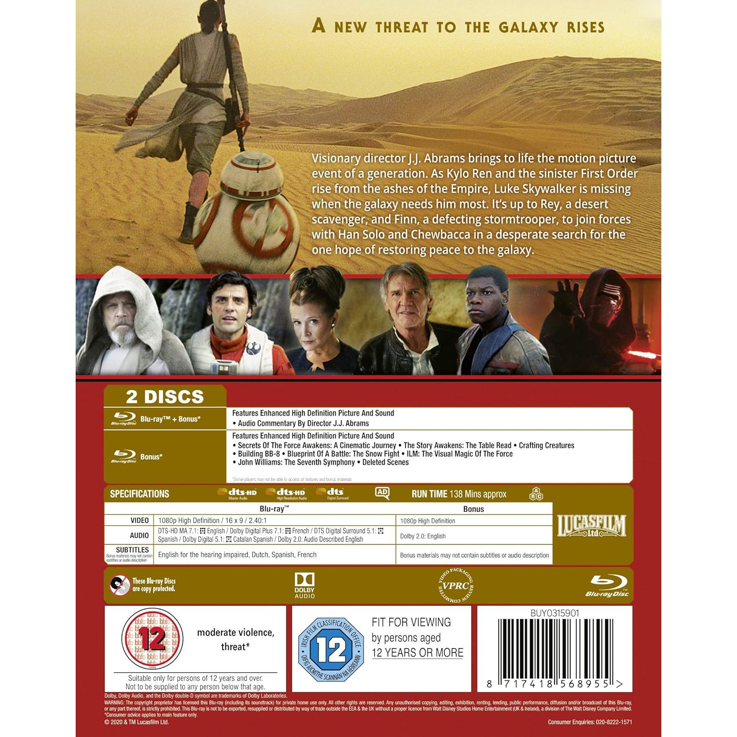 Star Wars: Episode VII - The Force Awakens [Blu-Ray]