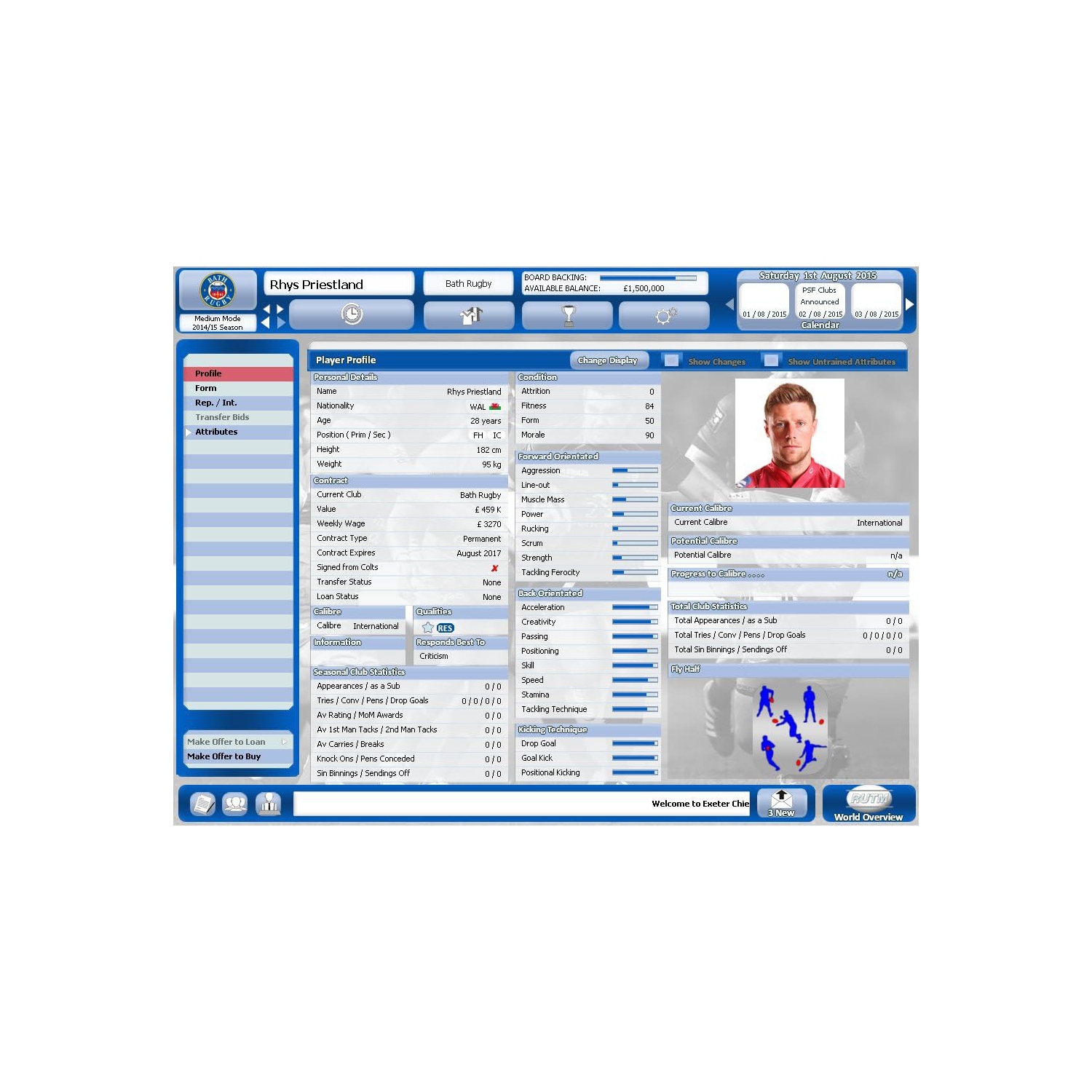 Rugby Union Team Manager 2015 [PC]