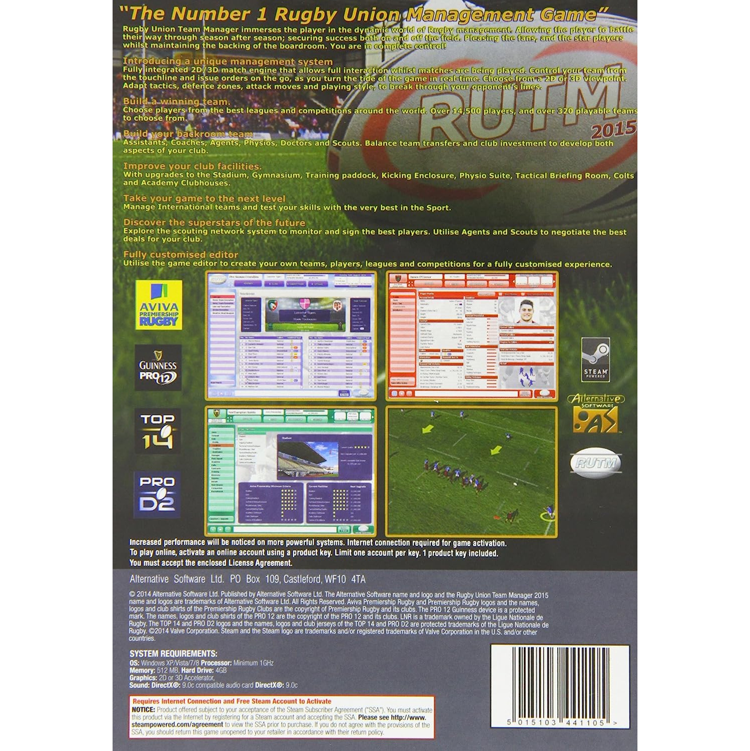 Rugby Union Team Manager 2015 [PC]