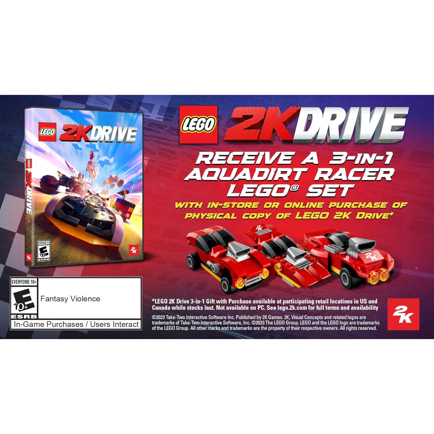 LEGO 2K Drive - Awesome Edition [Xbox One/Xbox Series X] [Bonus&nbsp;: Ensemble LEGO Aquadirt Racer!]