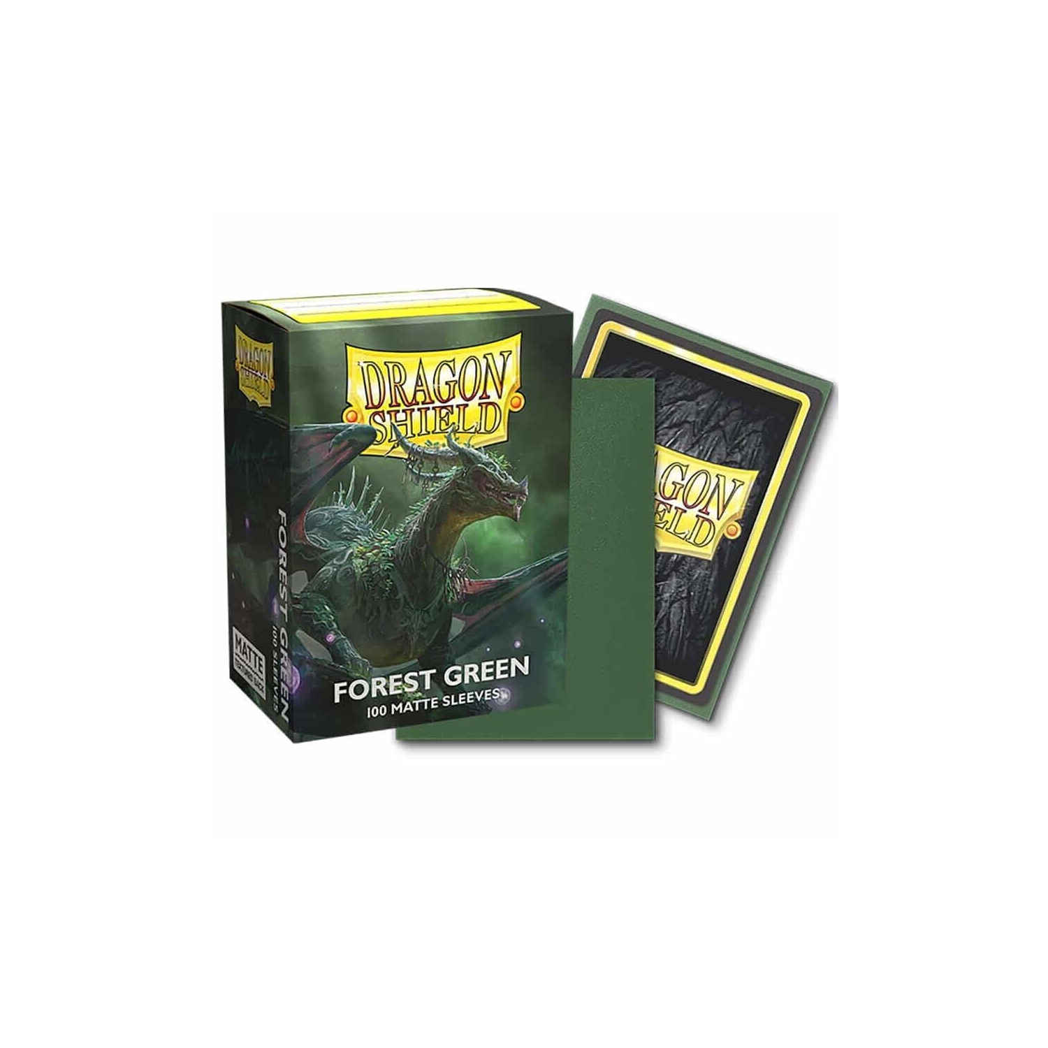 Dragon Shield Sleeves: Matte Forest Green - 100 Standard Size Sleeves