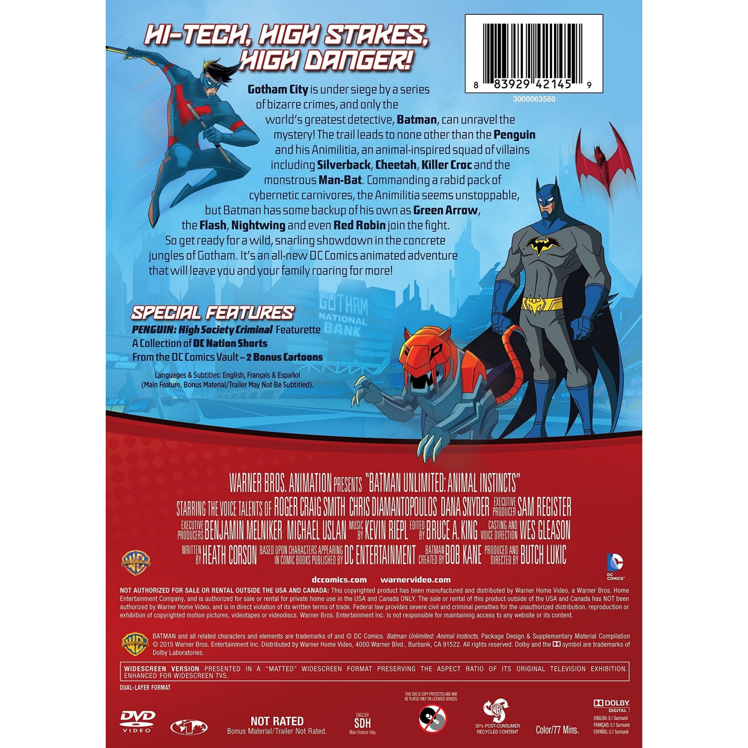 Batman Unlimited Animal Instincts with Fire Bat Toy [DVD]