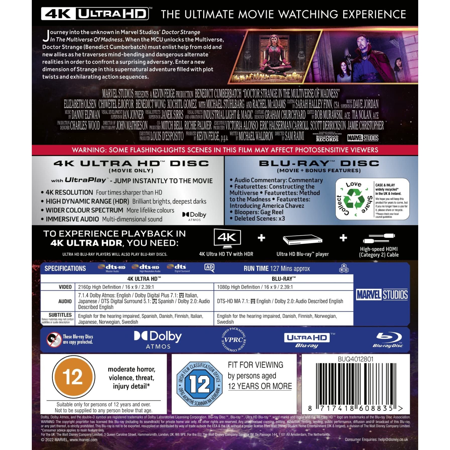 Doctor Strange: In The Multiverse Of Madness [Blu-Ray + 4K UHD]