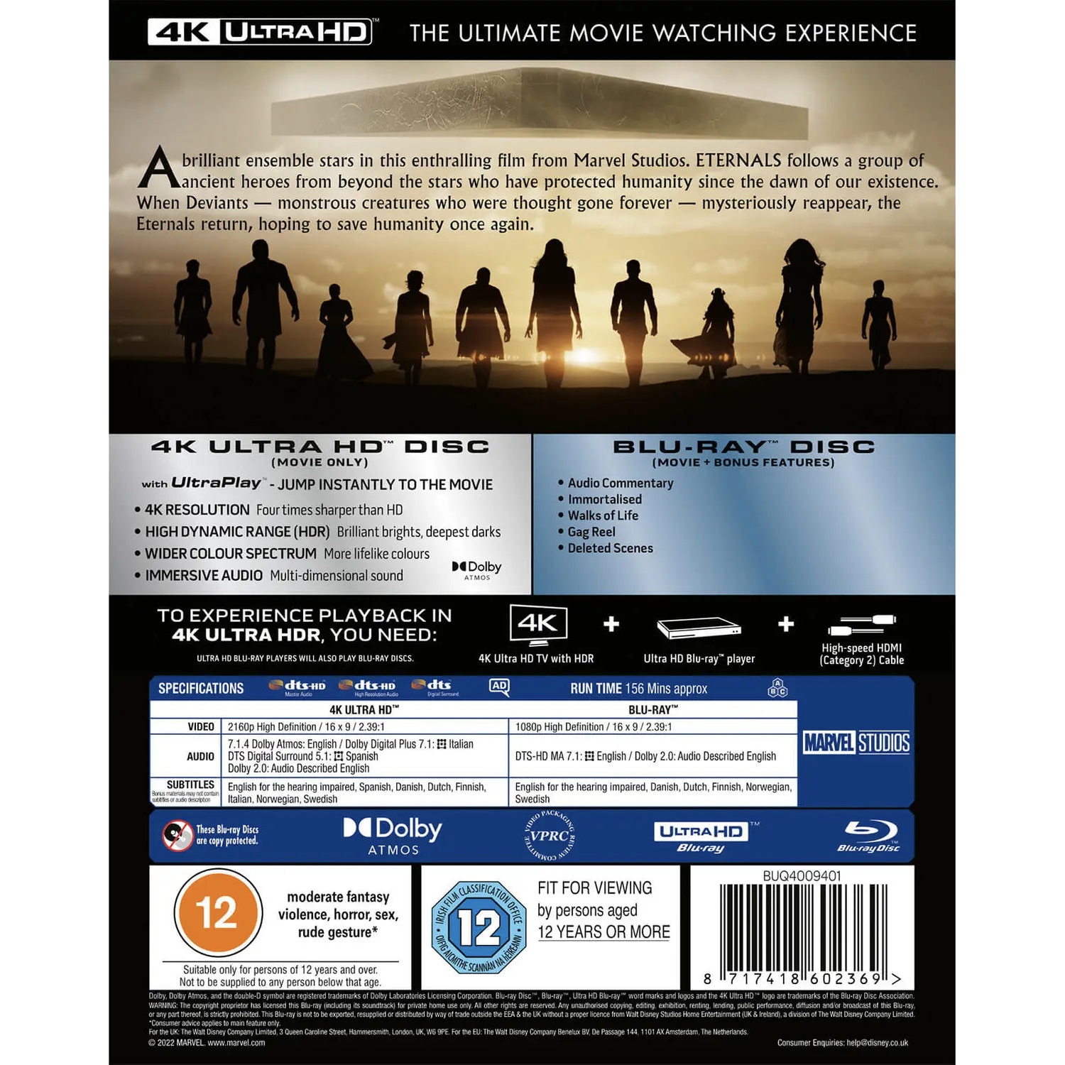 Eternals [Blu-Ray + 4K UHD]