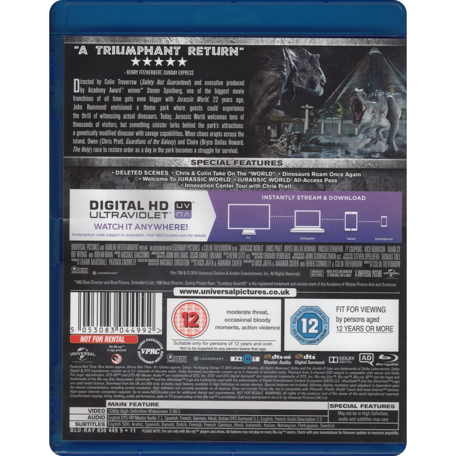 Jurassic World [Blu-Ray]