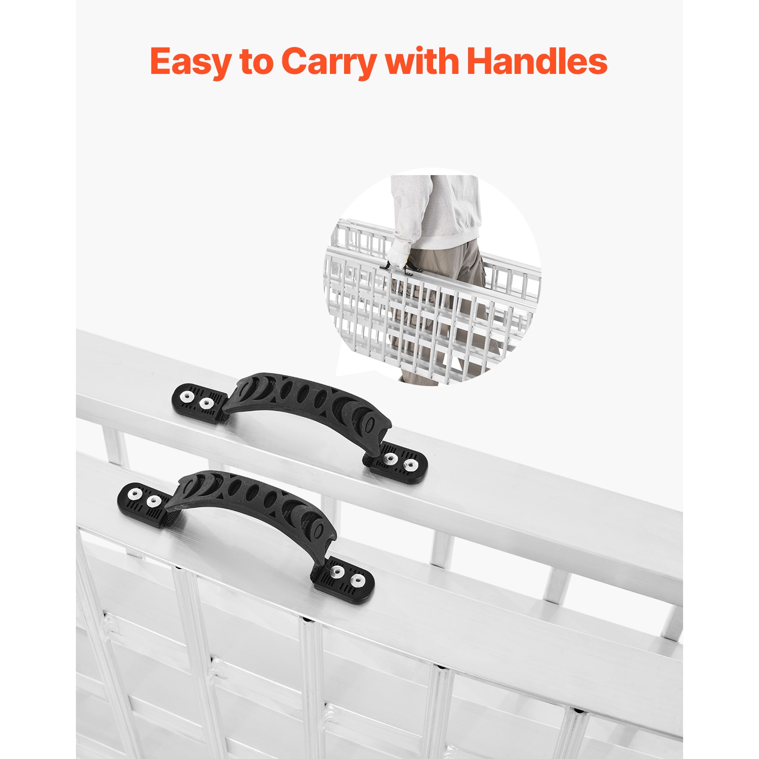 Rampes en aluminium VEVOR 2000&nbsp;lb, 2 rampes robustes avec une plus grande surface de rampe, rampe de chargement stable universelle avec