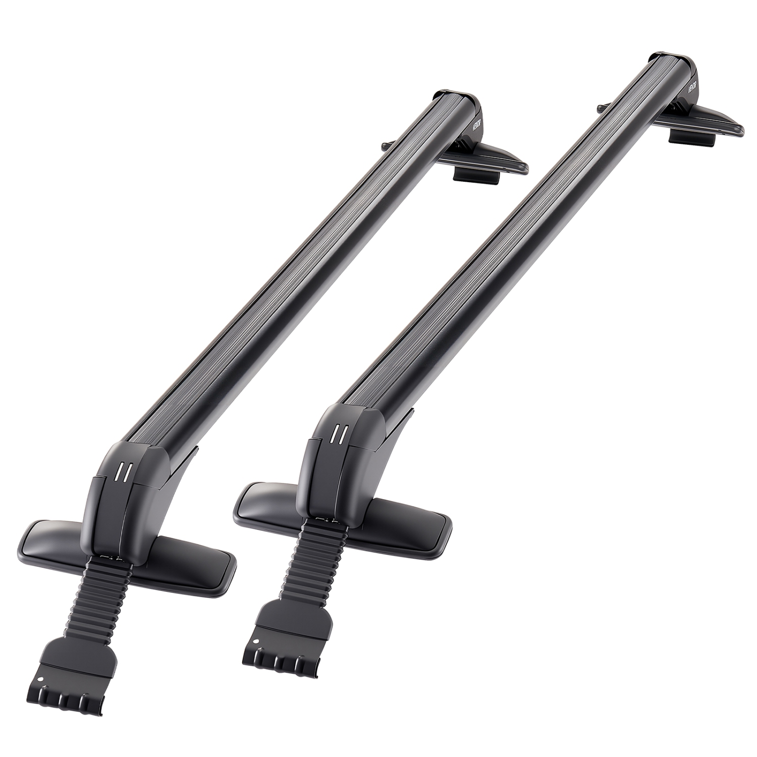 VEVOR 165lbs Capacity Roof Rack Cross Bars, Fit for Naked Roofs Without Raised Rails/Flush Rail/Black Moldings, Lockable Aluminum Crossbar Racks Roof