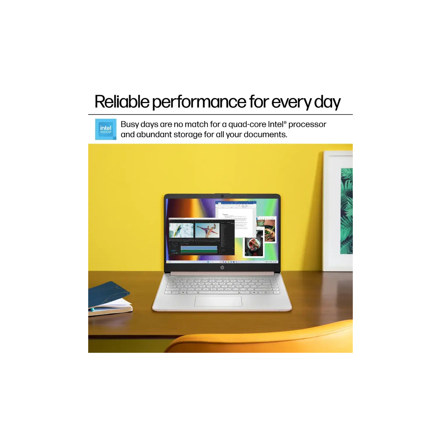 Portable de 14&nbsp;po de HP, processeur N150 d'Intel, 128&nbsp;Go de mémoire 8&nbsp;Go UFS, Copilot de Microsoft, Windows 11 Famille en mode S,