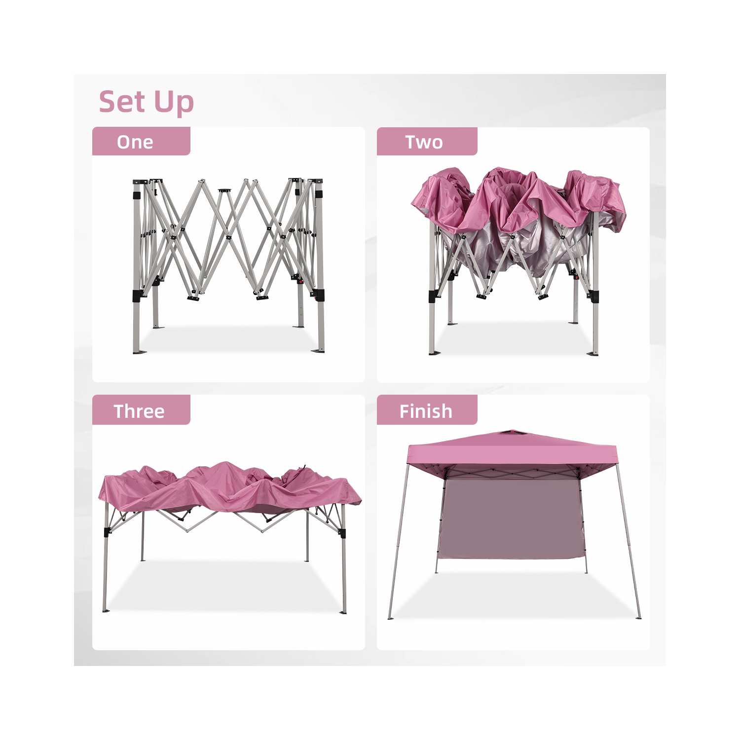 Tente escamotable avec auvent de 10 pi 8 pi d'Ainfox et flanc 1/2