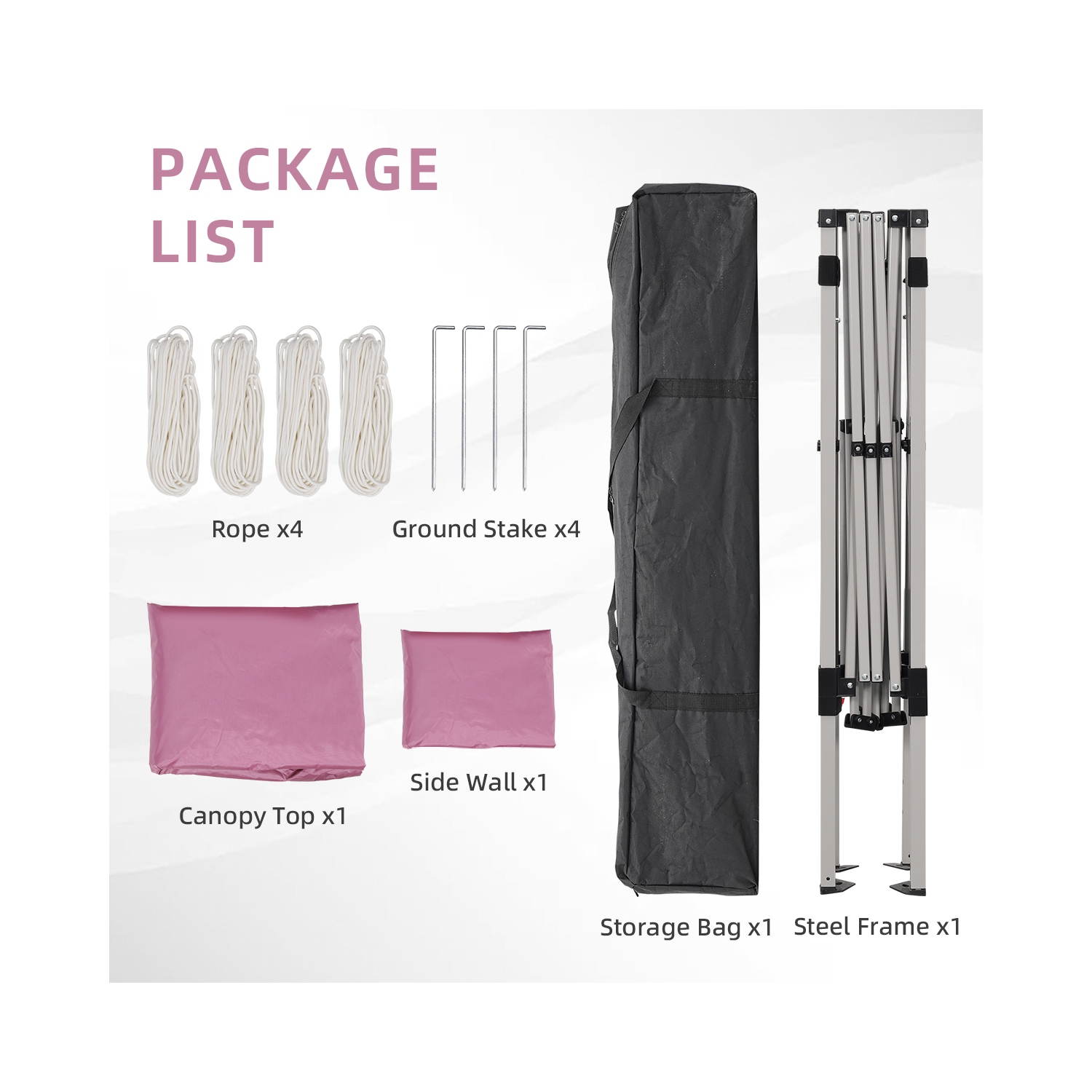 Tente escamotable avec auvent de 10 pi 8 pi d'Ainfox et flanc 1/2