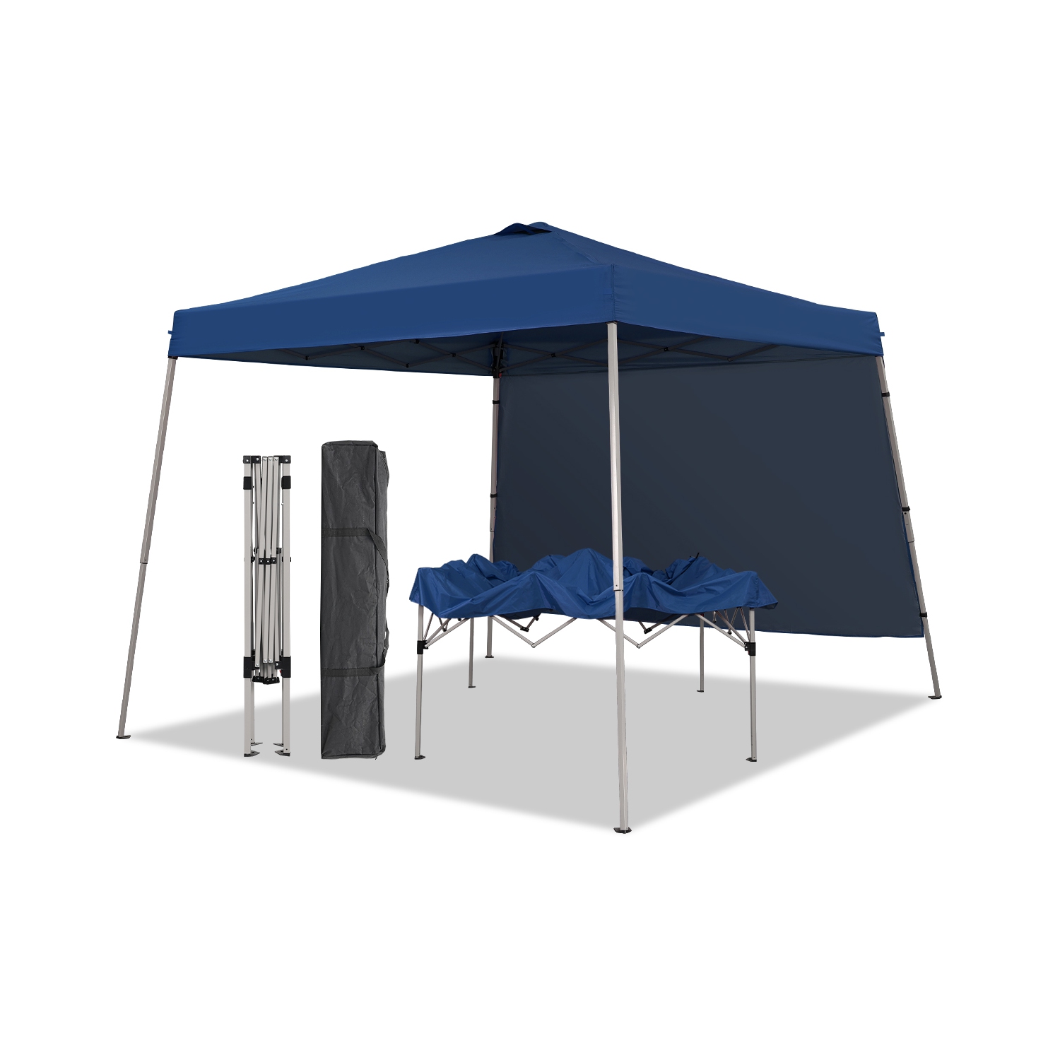 Tente escamotable avec auvent de 10 pi 8&nbsp;pi d'Ainfox et flanc 1/2