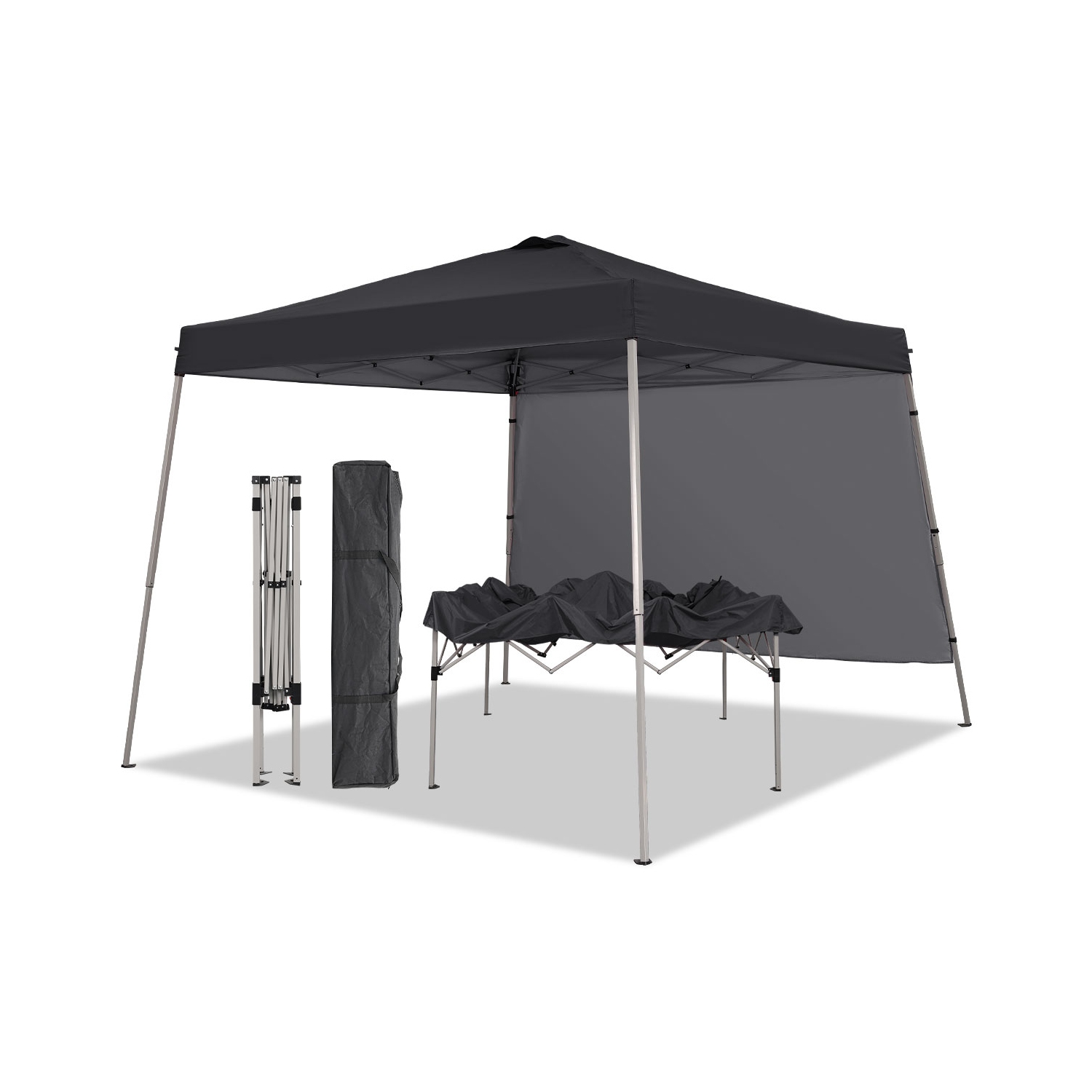 Ainfox 8ftx10ft Pop Up Canopy Tent With 1/2 SideWall