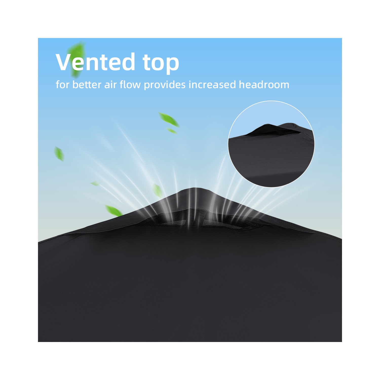 Ainfox 8ftx10ft Pop Up Canopy Tent With 1/2 SideWall