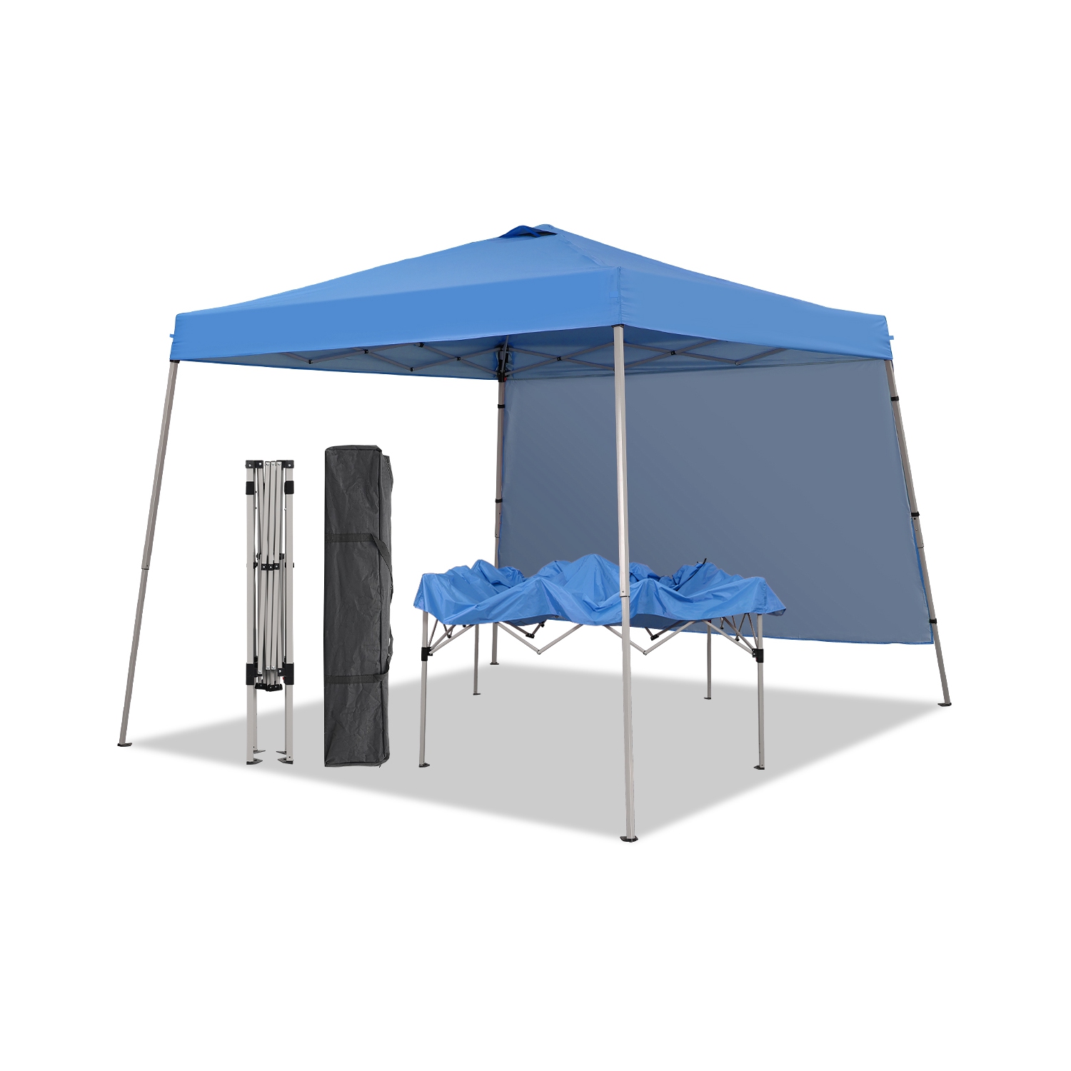 Ainfox 8ftx10ft Pop Up Canopy Tent With 1/2 SideWall