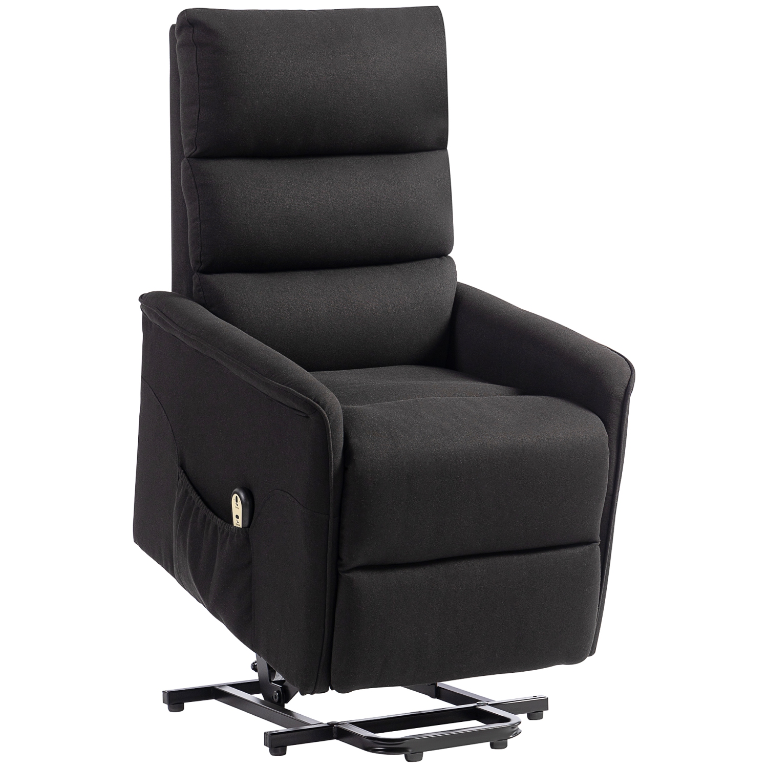 Fauteuil inclinable électrique de HOMCOM, fauteuil électrique pour personnes âgées, canapé inclinable rembourré avec télécommande, pochettes