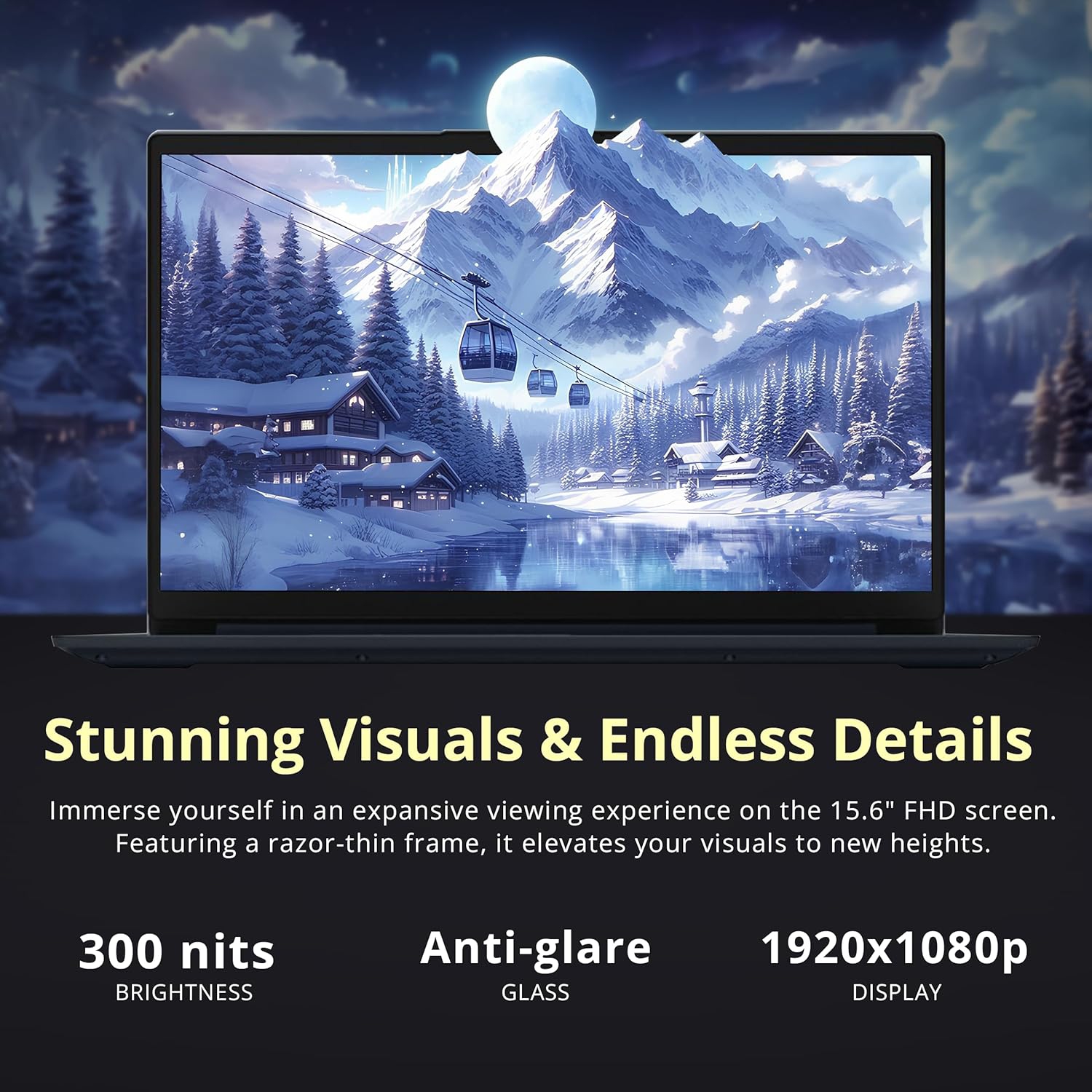 Open Box - Lenovo IdeaPad 1i 15.6" FHD Touchscreen Laptop, Intel i5-1235U, 512GB SSD, 8GB RAM, Intel Iris Xe Graphics, Full Size Keyboard, Dolby