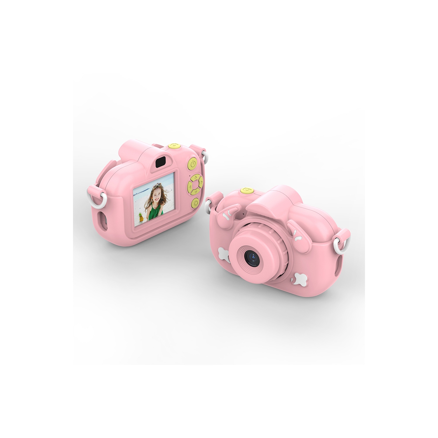 Digital HD Children's Mini Camera Student Home Camera Toy Children's Cartoon Camera 1080P - Pink