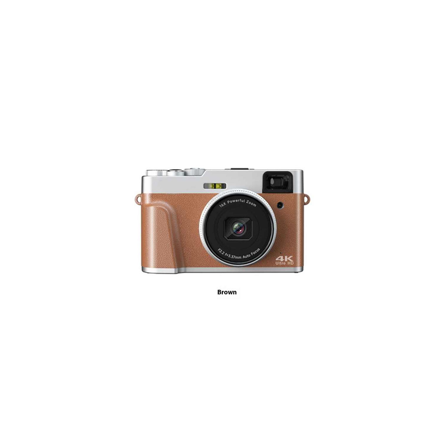 HD video photography digital camera home shooting selfie SLR camera micro single camera, suitable for outdoor travel shooting - brown 4K