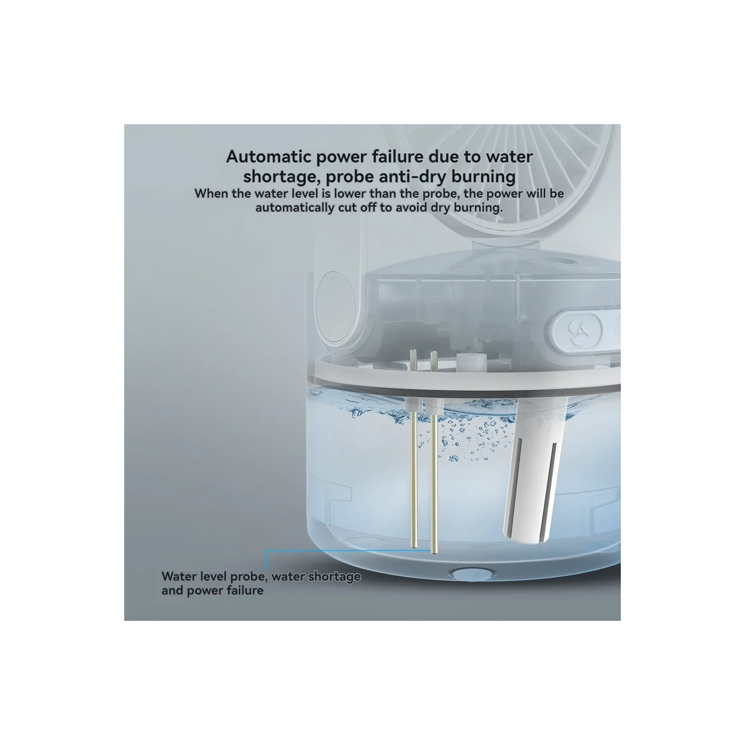 Spray Fan Mini Handheld Humidification Cooling Portable Fan Water Mist USB Charging Small Fan - White