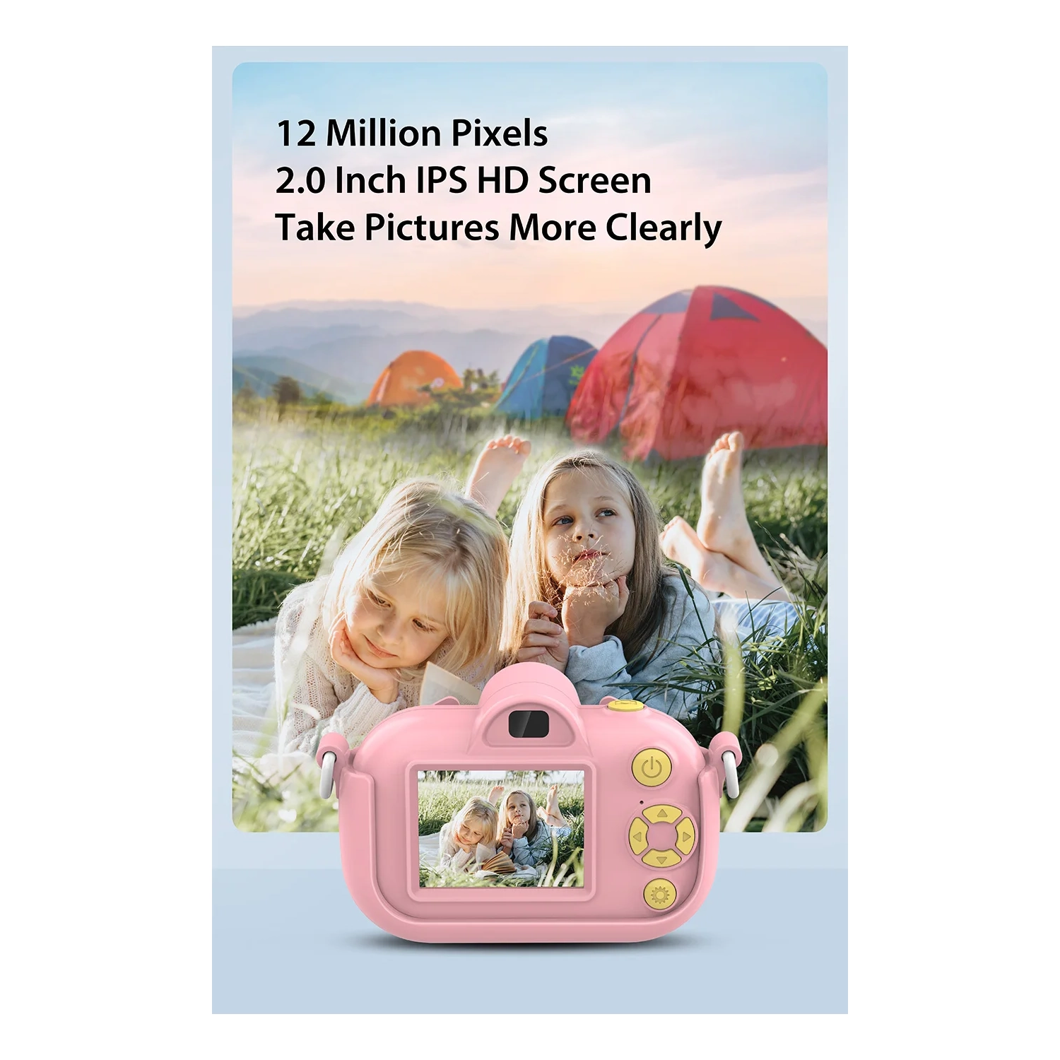 Digital HD Children's Mini Camera Student Home Camera Toy Children's Cartoon Camera 1080P - Blue