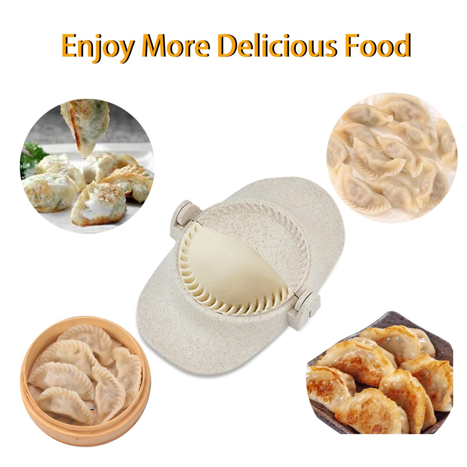 Dumpling Maker Kit, 3-Pack Dumpling Making Tools, Various Sizes Dumpling Mold Set with Dough Cutter for Kitchen