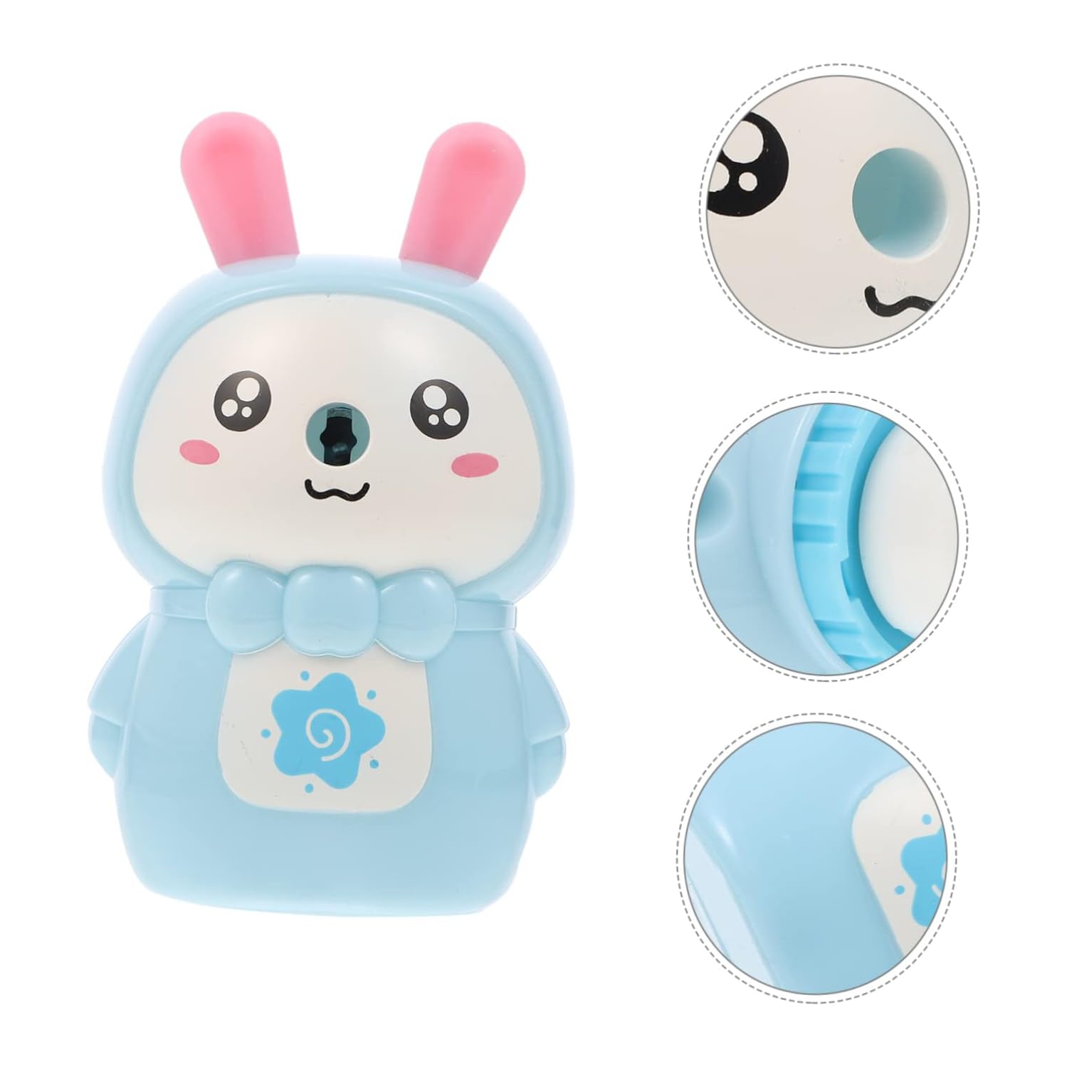 Cartoon automatic pencil sharpener gift cartoon rabbit manual pencil sharpener, non-slip handle - pink