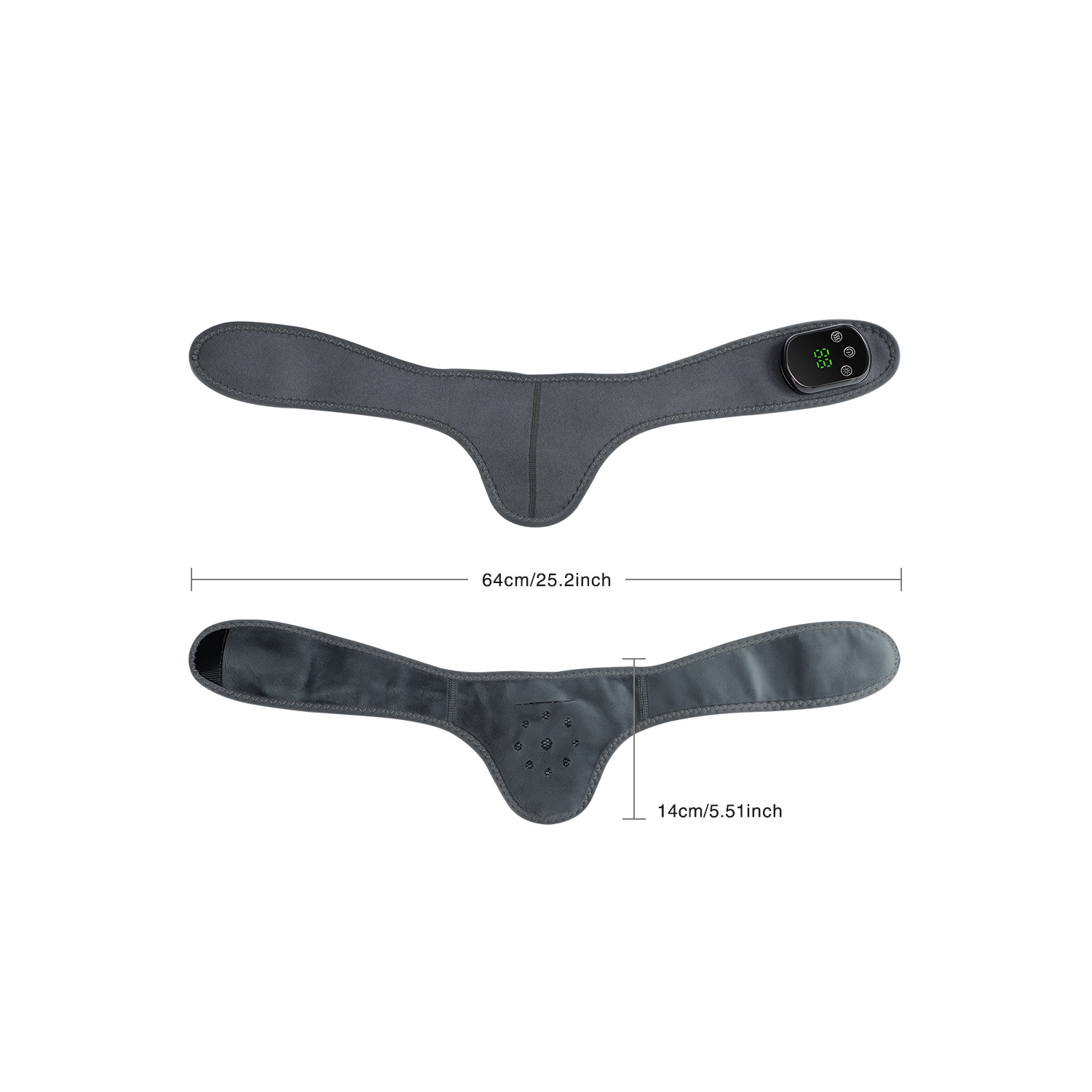 Electric Heating Vibration Massager Heating Therapy Hot Compress Wireless Controller Hot Compress USB Charging Vibration With Heating - Ankle Massager