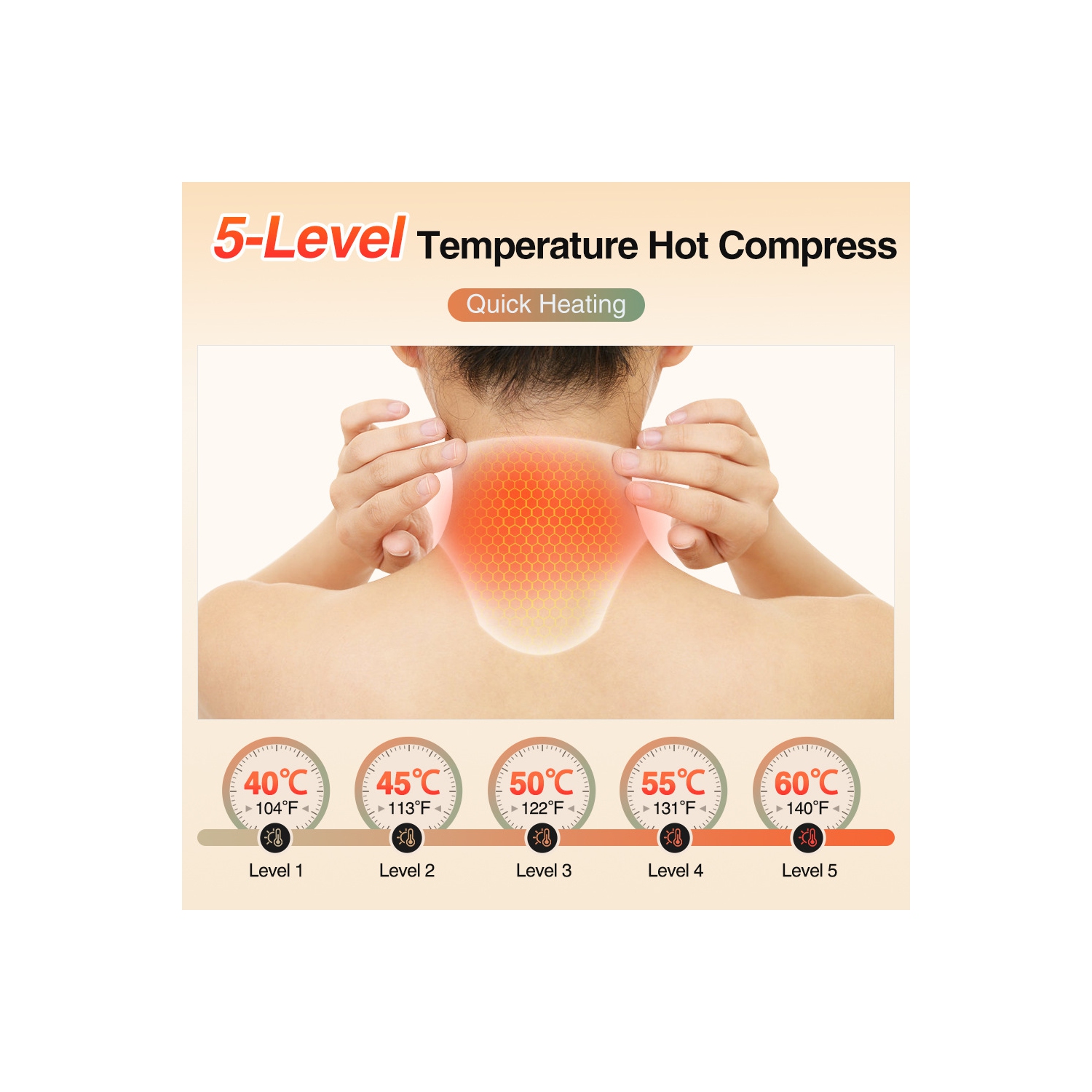 Electric Heating Vibration Massager Heating Therapy Hot Compress Wireless Controller Hot Compress USB Charging Vibration With Heating - Ankle Massager