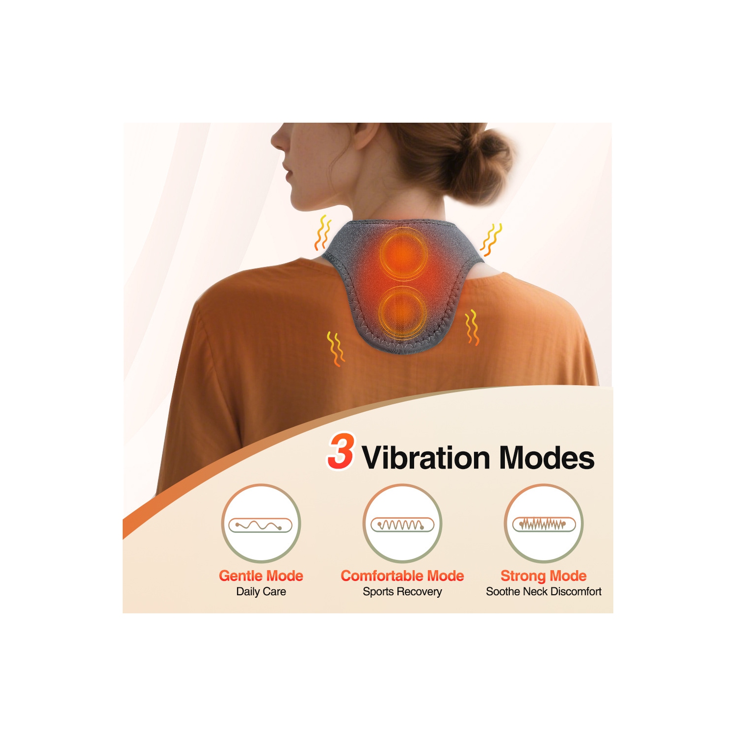 Electric Heating Vibration Massager Heating Therapy Hot Compress Wireless Controller Hot Compress USB Charging Vibration With Heating - Ankle Massager