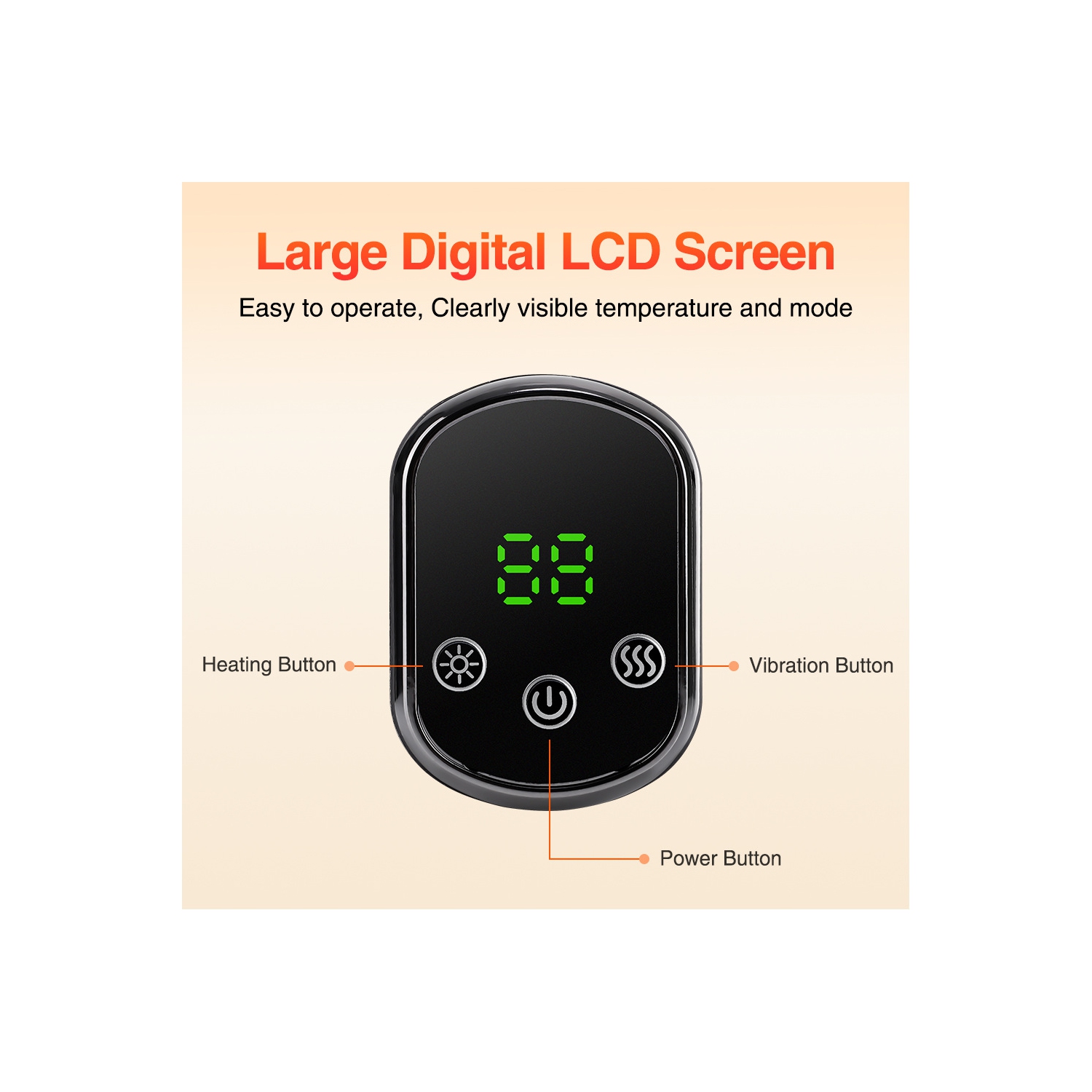 Electric Heating Vibration Massager Heating Therapy Hot Compress Wireless Controller Hot Compress USB Charging Vibration With Heating - Ankle Massager