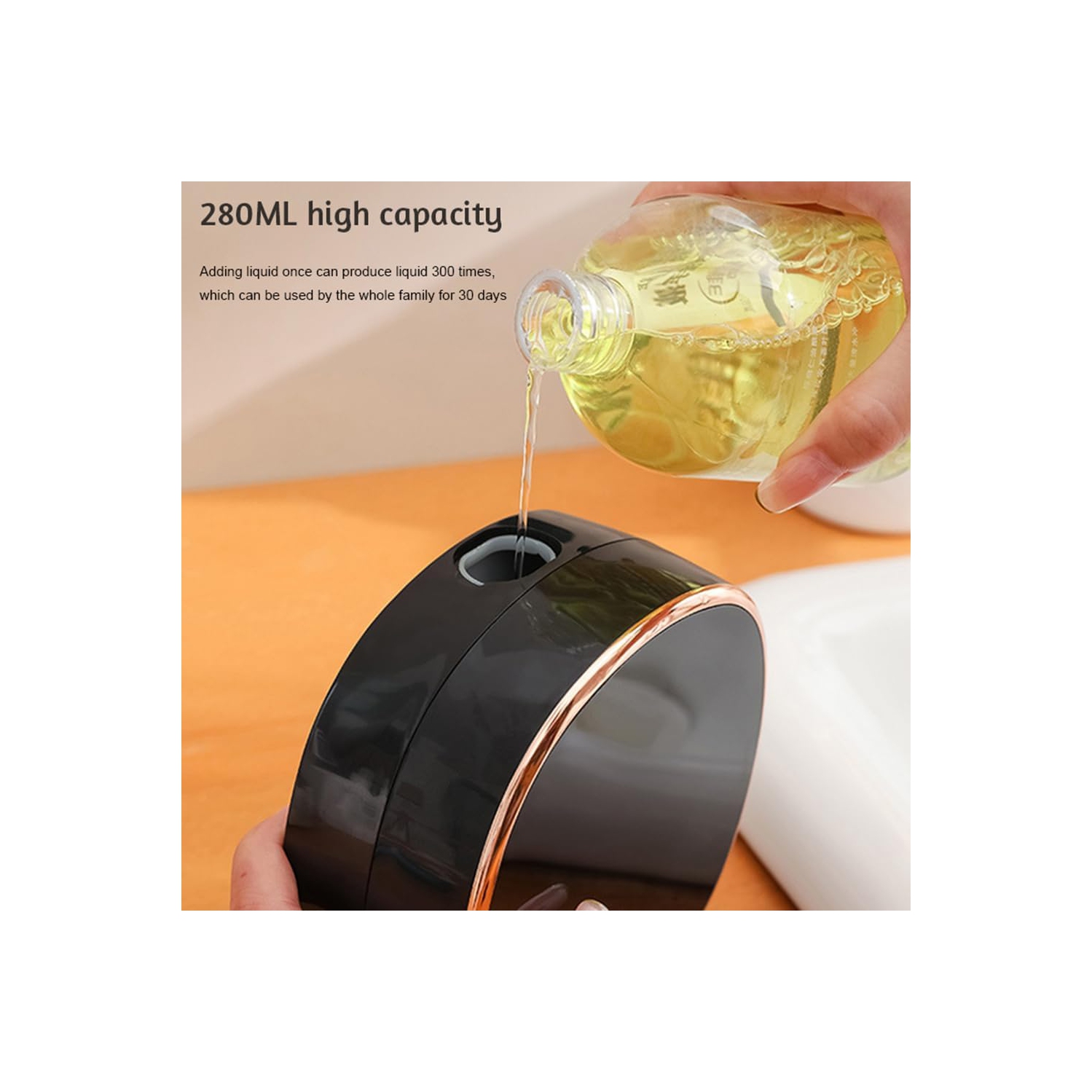 Distributeur de savon automatique, fixé au mur, chargement USB, écran LED, capteur, distributeur de savon pour les mains, capteur réglable à 3