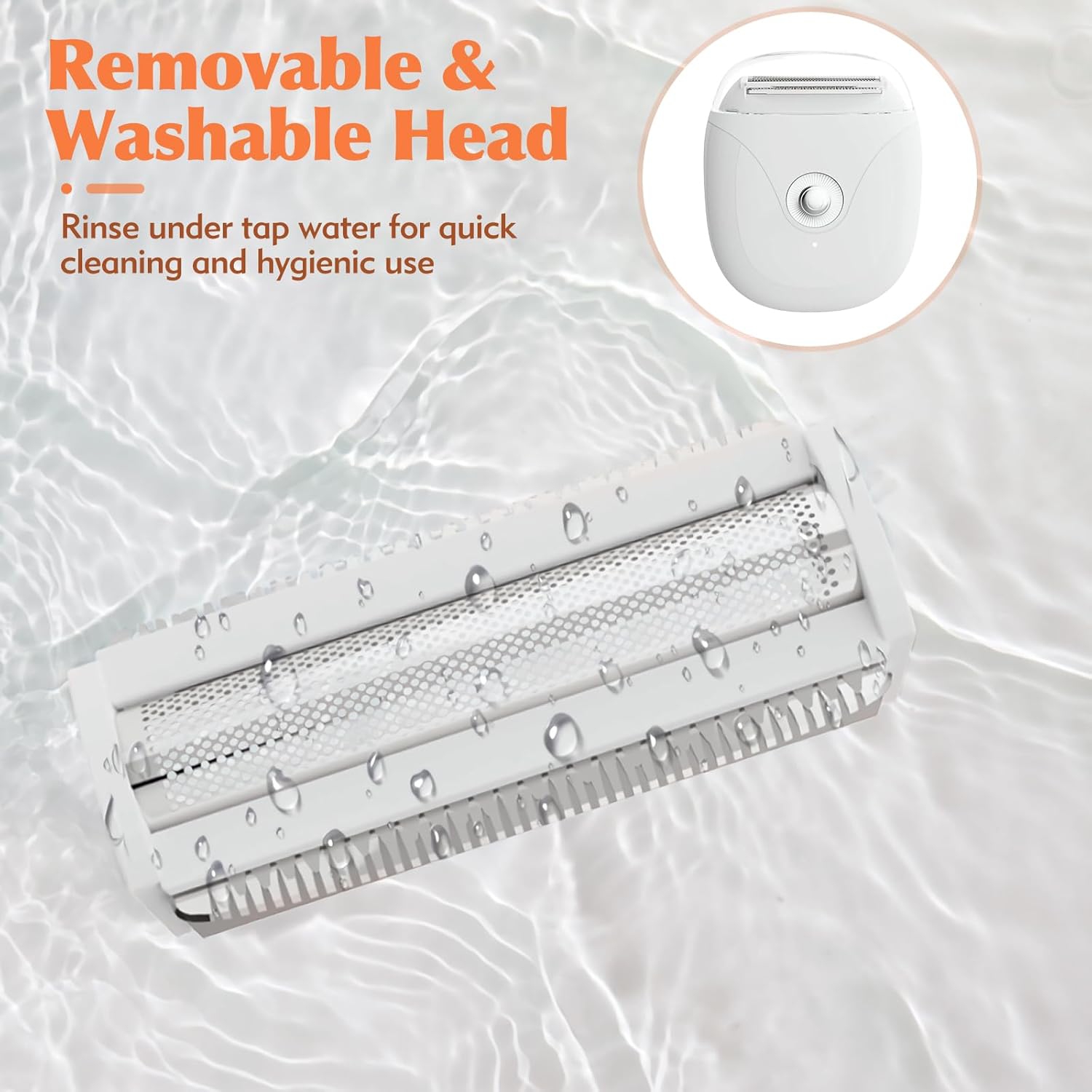 Electric Razor for Women,Lady Body Hair Trimmer,Wet & Dry Use Rechargeable Hair Removal for Bikini Line Underarms Legs,Portable Electric Shaver