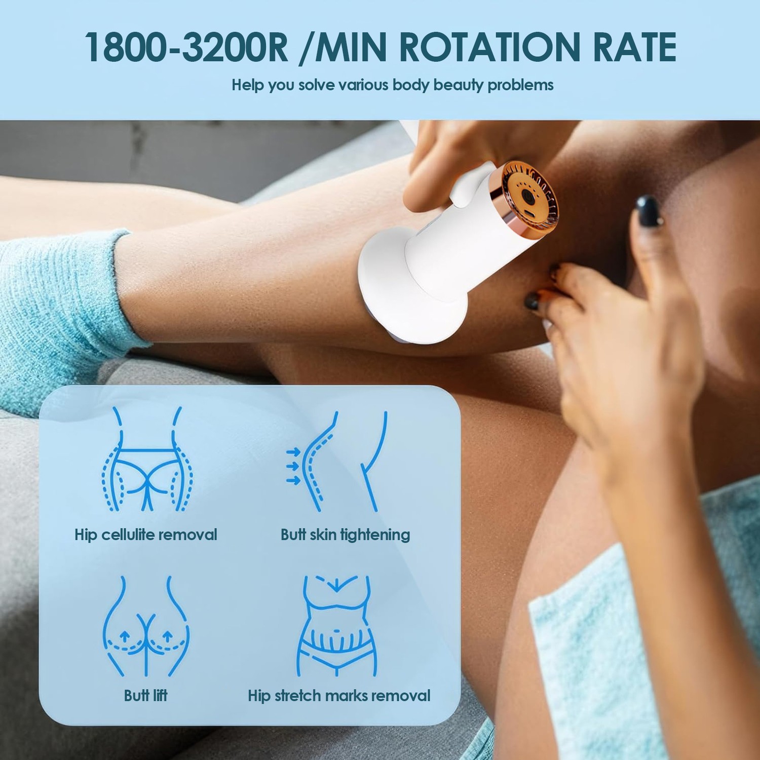 Cordless Cellulite Massager,Handheld Mini Lymphatic Drainage Massager for Belly Arms Legs,Body Sculpting Machine for Women Home Use