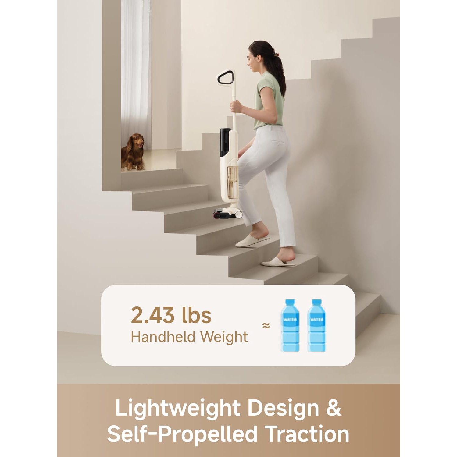 MOVA K30 SE Wet Dry Vacuum Cleaner, 180° Lie-Flat Reach Smart Vacuum Mop, 0 in Dual-Edge Cleaning, self-cleaning, Lightweight, 18000Pa Suction