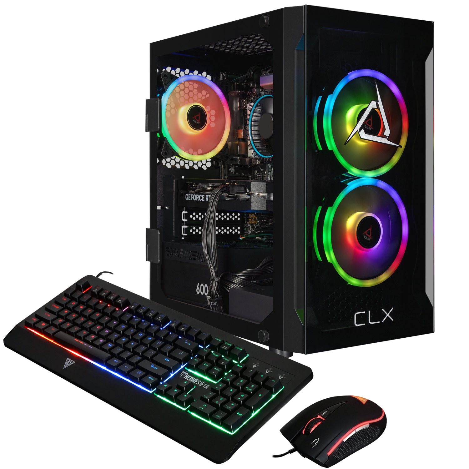 CLX SET Gaming Desktop - Intel Core i5 14400F 2.5GHz 10-Core Processor, 32GB DDR5 Memory, RTX 5060 8GB GDDR7 Graphics, 2TB SSD, WiFi, Windows 11 Home