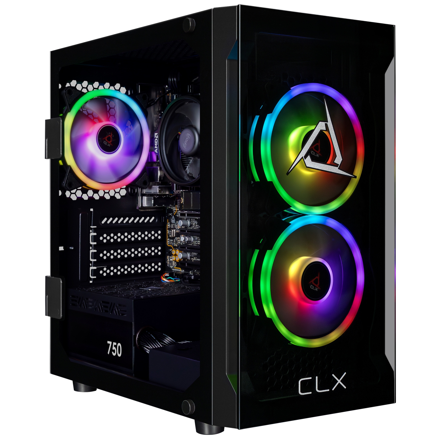CLX SET Gaming Desktop - AMD Ryzen 7 8700G 4.2GHz 8-Core Processor, 16GB DDR5 Memory, 780M 4GB Shared Graphics, 1TB SSD, WiFi, Windows 11 Home 64-bit