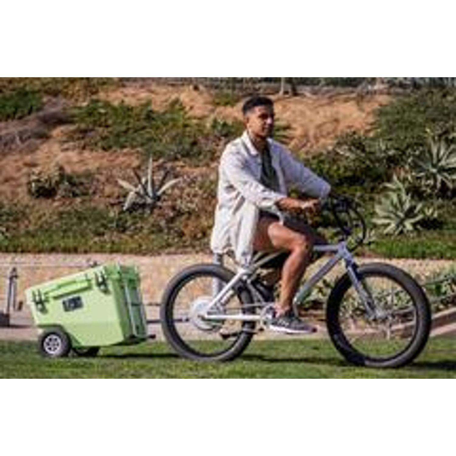 RovR RollR 56.8 L Hard Shell Sided Wheeled Cooler with Handle - Matcha