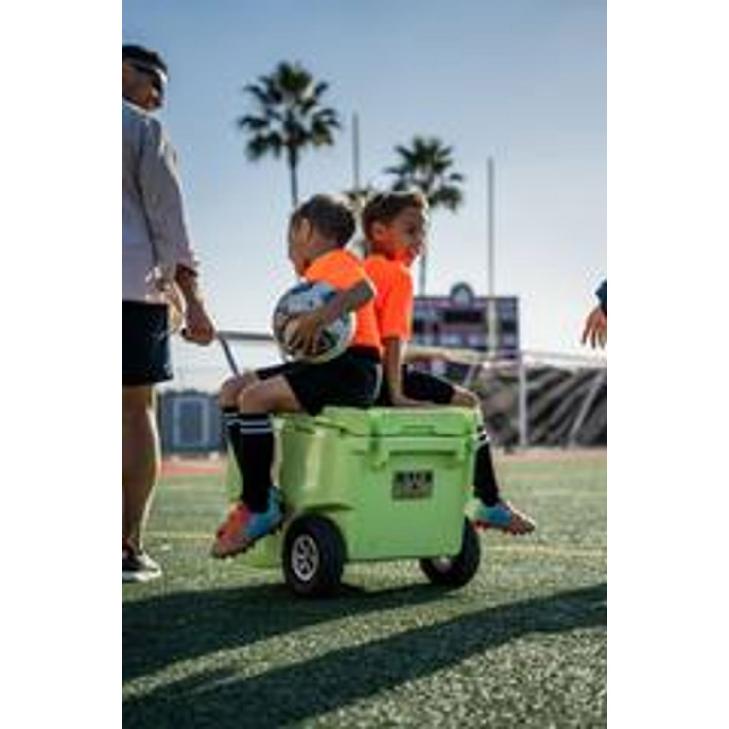 RovR RollR 56.8 L Hard Shell Sided Wheeled Cooler with Handle - Matcha