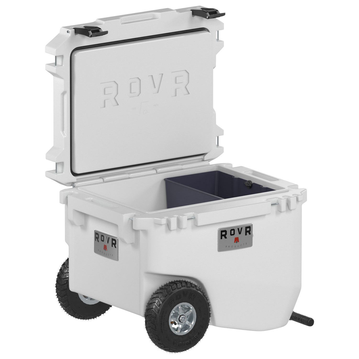 RovR RollR 56.8 L Hard Shell Sided Wheeled Cooler with Handle - Powder
