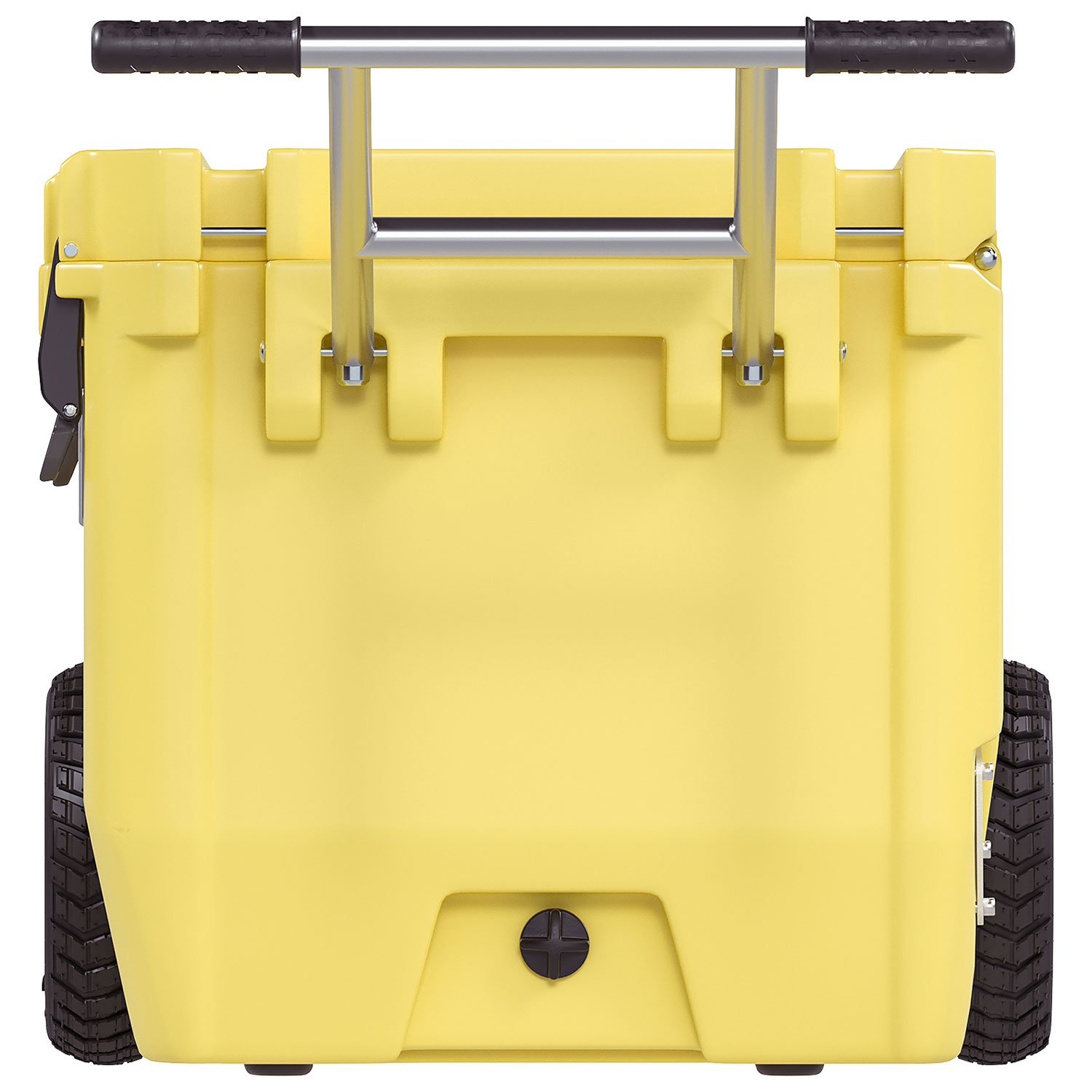 Glacière à parois rigides sur roues de 56,8 L avec poignée RollR de RovR - Côté ensoleillé