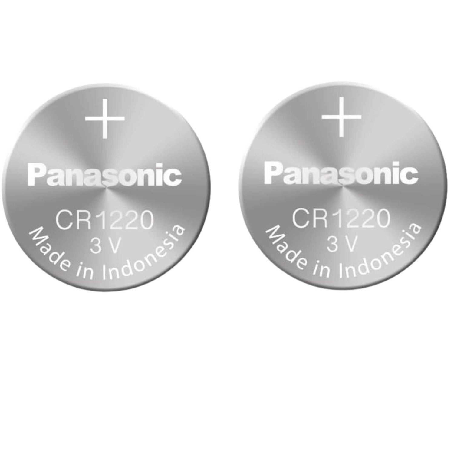 2 piles 1220 de Panasonic, lithium CR1220 de 3&nbsp;V