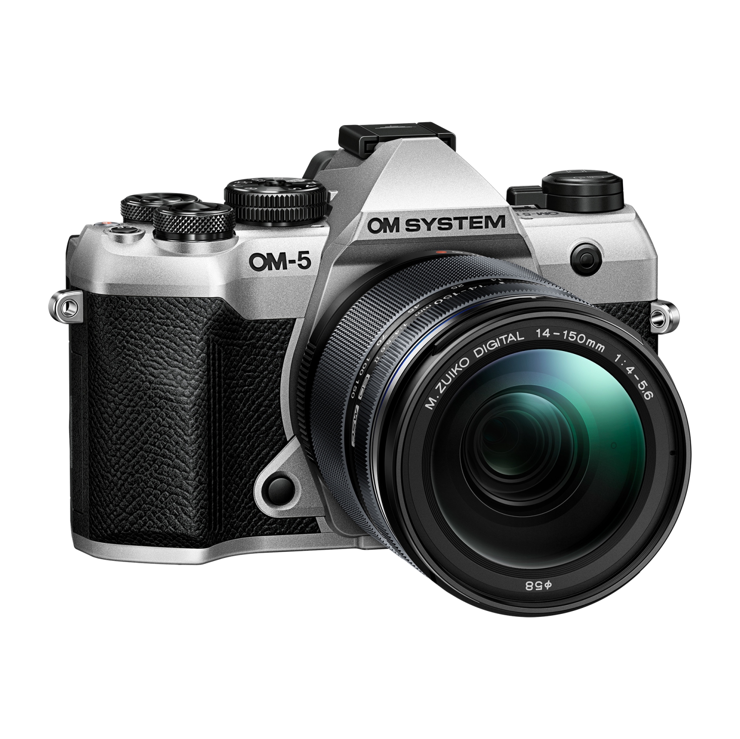 OM System OM-5 MK II Mirrorless Camera Silver with 14-150 lens