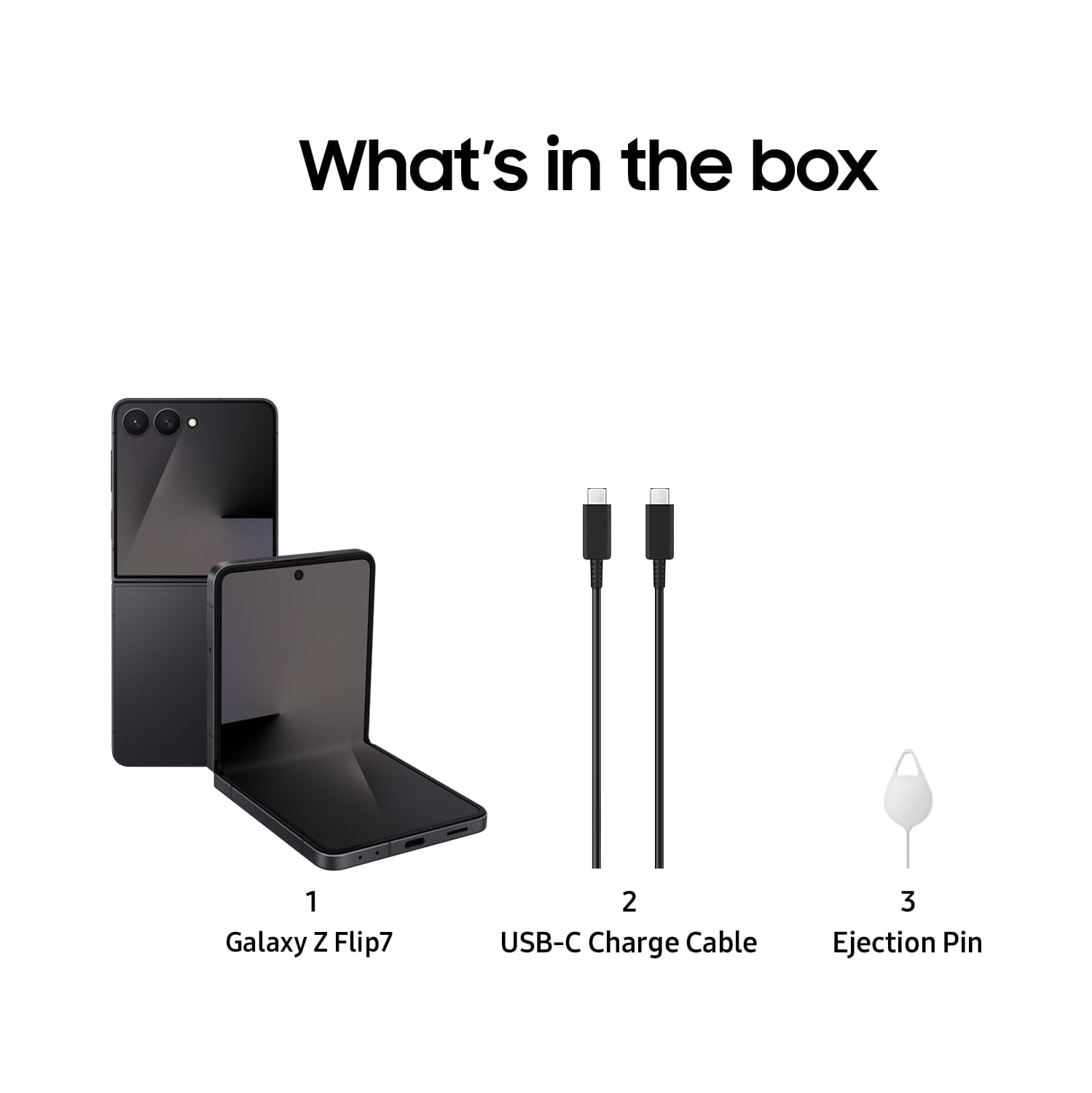 Tout nouveau - Galaxy Z Flip7 5G 512&nbsp;Go de Samsung - Noir de jais - Déverrouillé