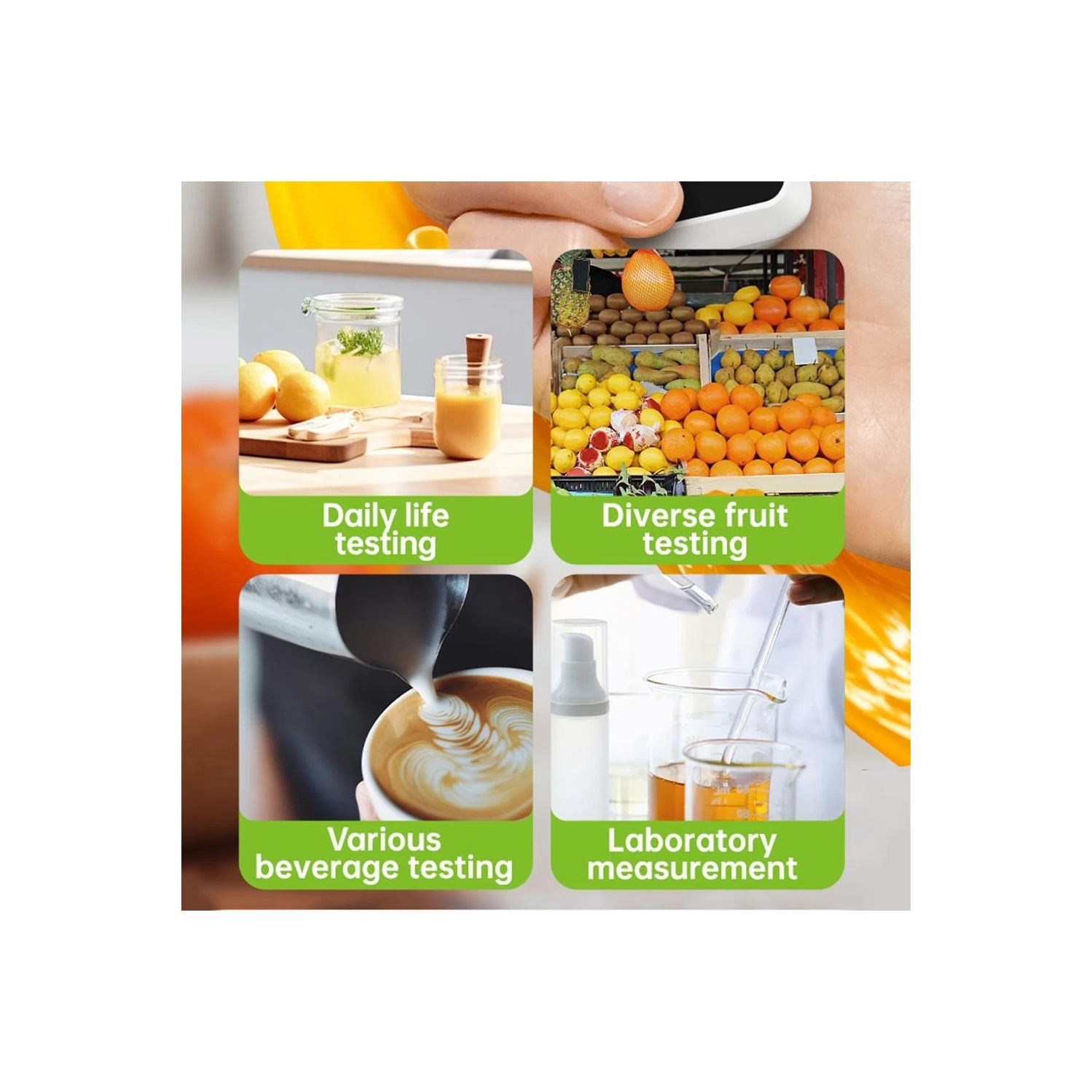 Digital Brix Refractometer Rechargeable Sugar Content Meter Measure Fruit Juice Beverage Wine Beer 0- 55%