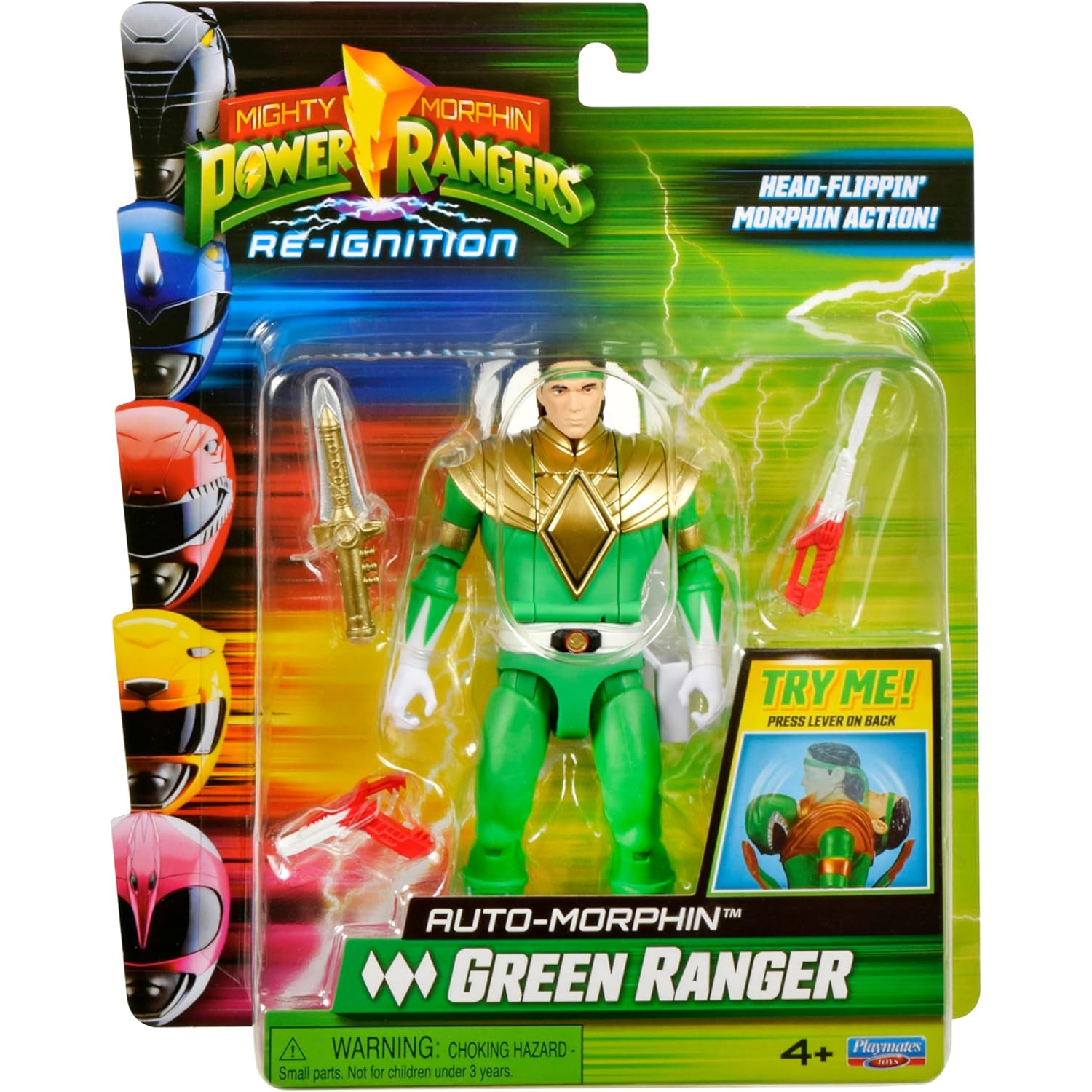 Figurine d'action Power Rangers Re-Ignition de 6&nbsp;po Morphin - Ranger vert