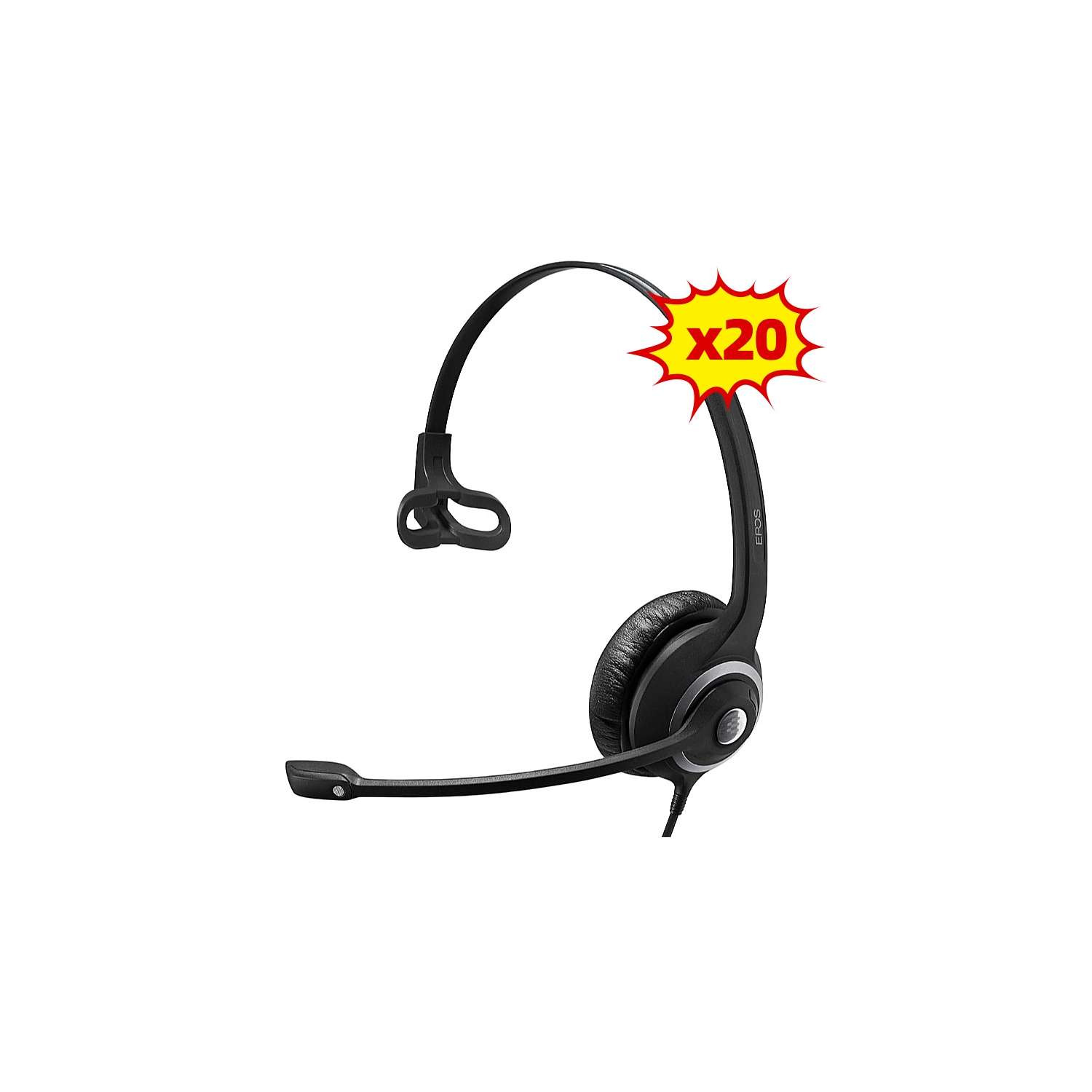 Sennheiser EPOS I Impact SC 232-200 Series - Headset - Bulk Pack of 20 - on-Ear - Wired - Easy Disconnect - Black