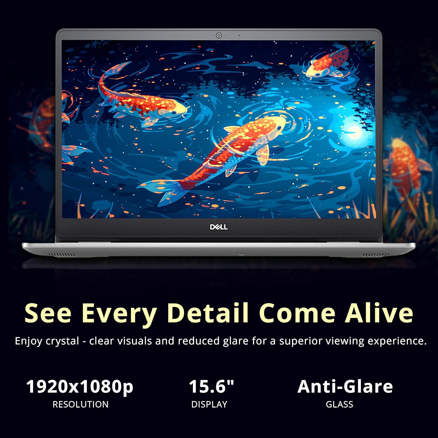 Refurbished - Dell Inspiron 15.6" 5593 FHD Laptop, Intel i5-1035G1, 256GB SSD, 8GB RAM, Intel UHD Graphics, Backlit Keyboard, 720p Webcam, Windows