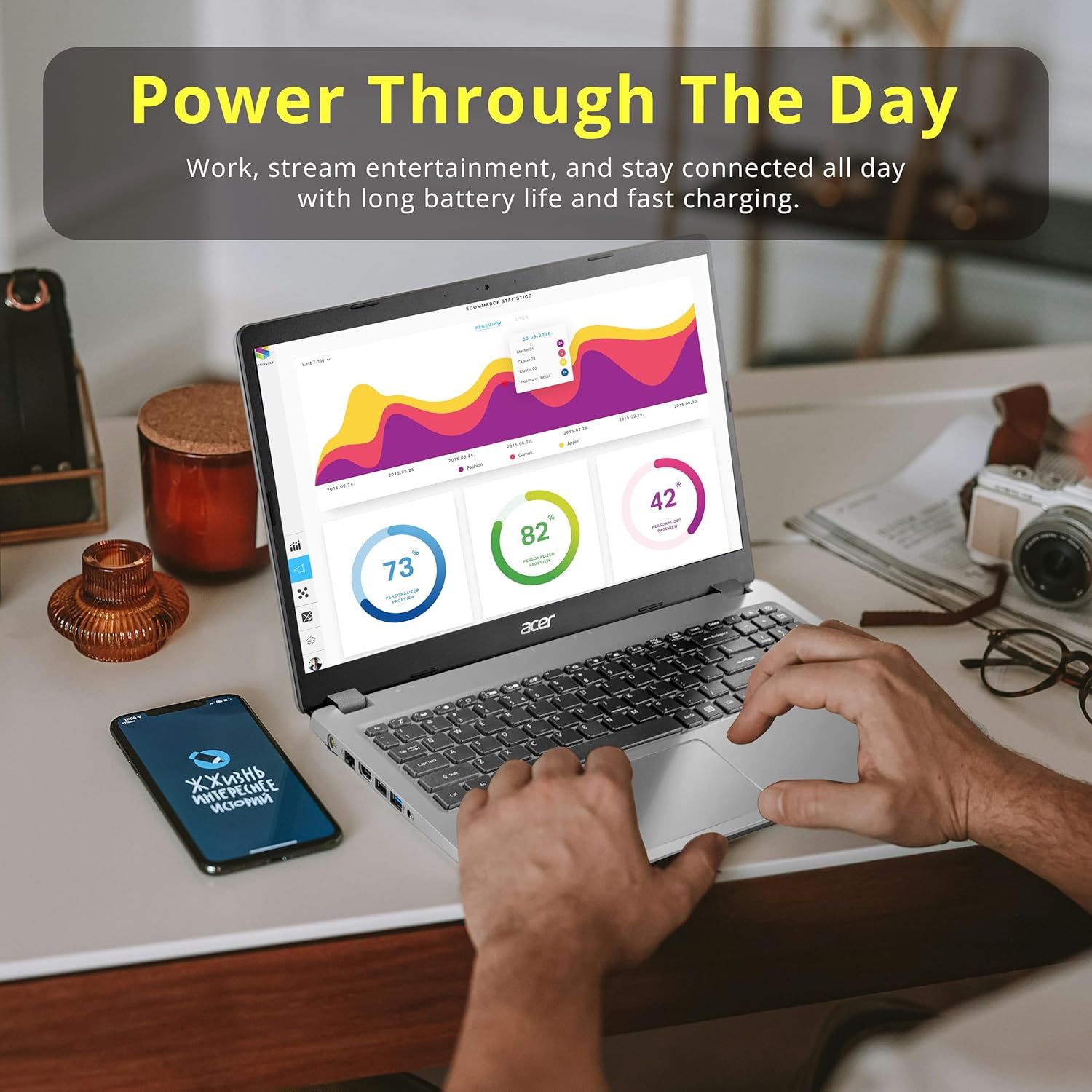 Refurbished - acer Aspire 3 15.6" FHD Laptop, Intel i5-1035G1, 512GB SSD, 20GB DDR4 RAM, Intel UHD Graphics, Numeric Keypad, Wi-Fi, ‎Bluetooth, Win