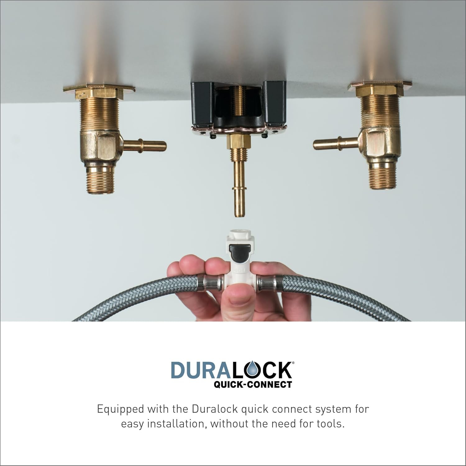 Robinet d'évier de salle de bain large Moen Brandtford, nickel brossé, deux poignées, à arcs élevés, pour installations à 3 trous