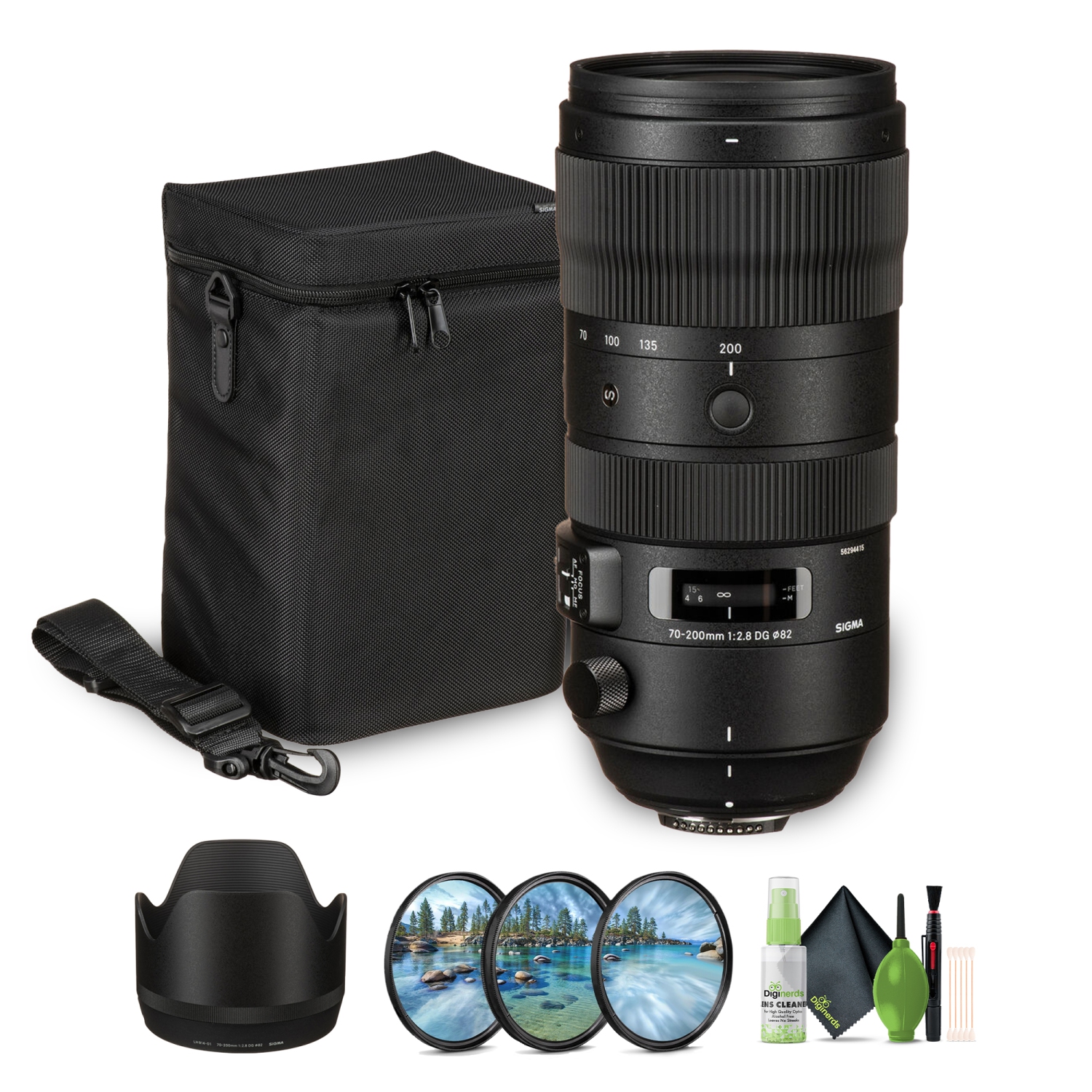 Sigma 70-200mm f/2.8 DG OS HSM Sports Lens for Nikon F Bundle 2